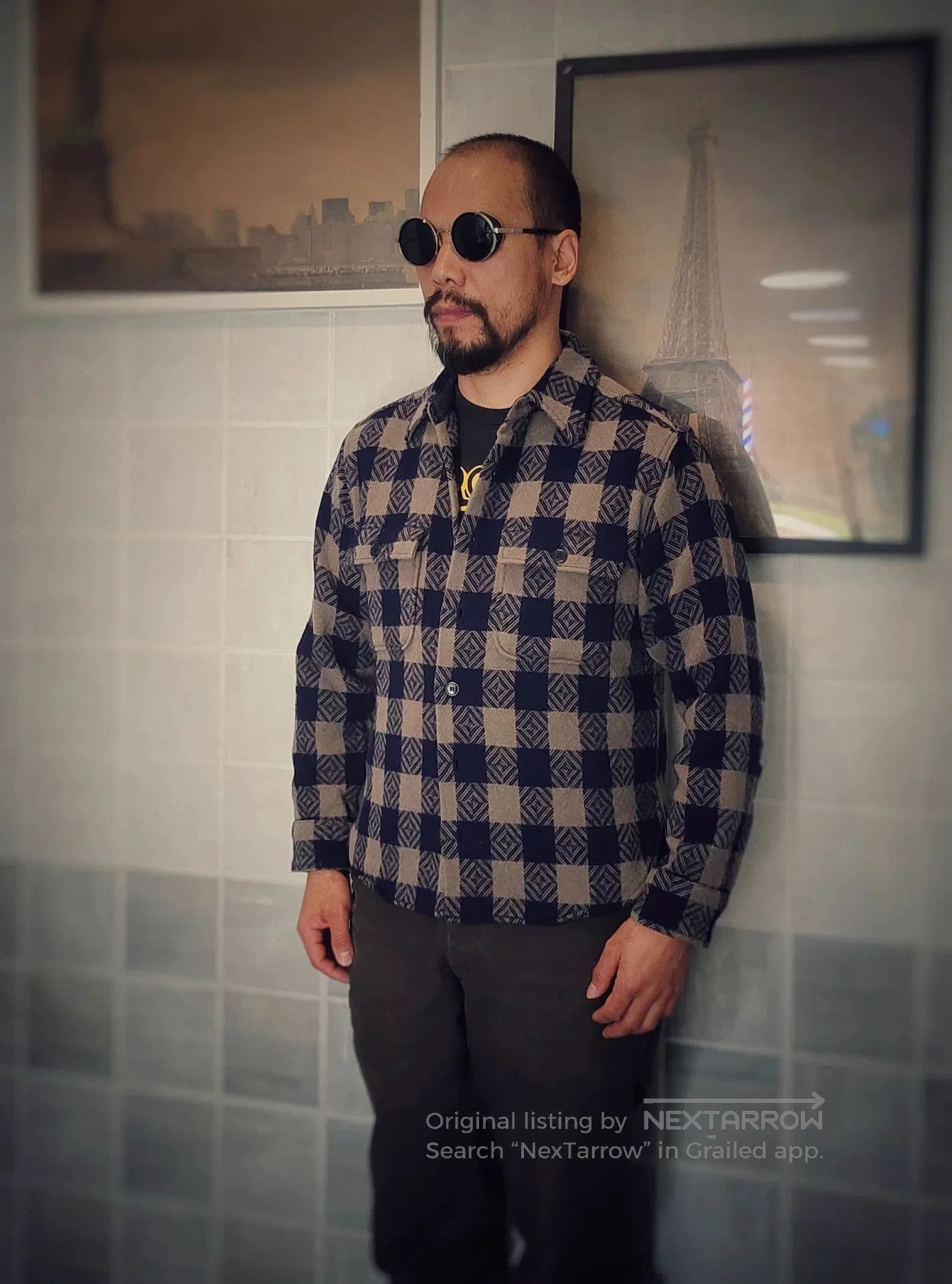 Tenderloin Classic Buffalo Check Wool Shirt. Size US S / EU 44-46 / 1 - 3 Thumbnail