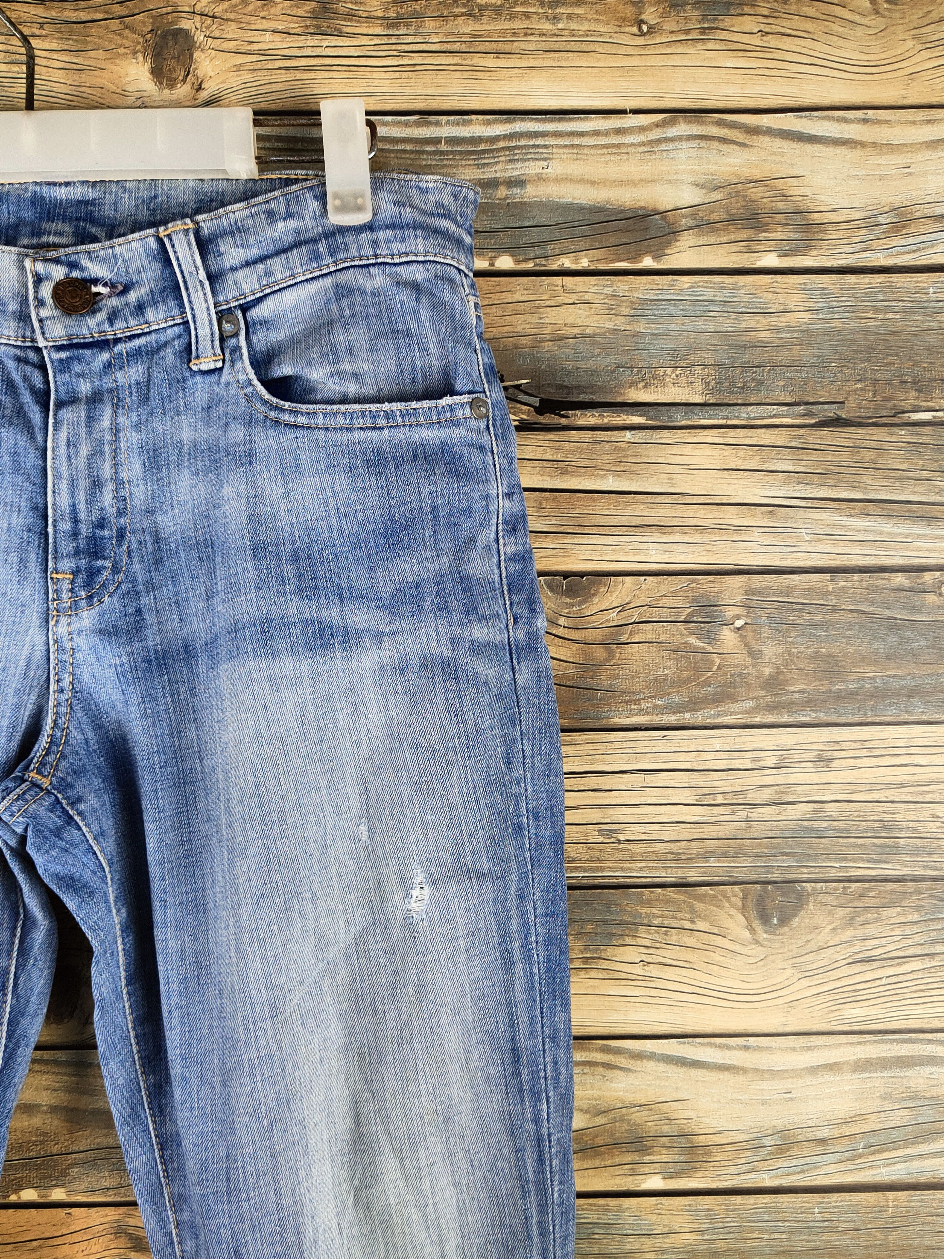 Polo Ralph Lauren Polo Ralph Lauren skinny Blue Ripped denim Jeans #46-901 Size US 31 - 5 Thumbnail