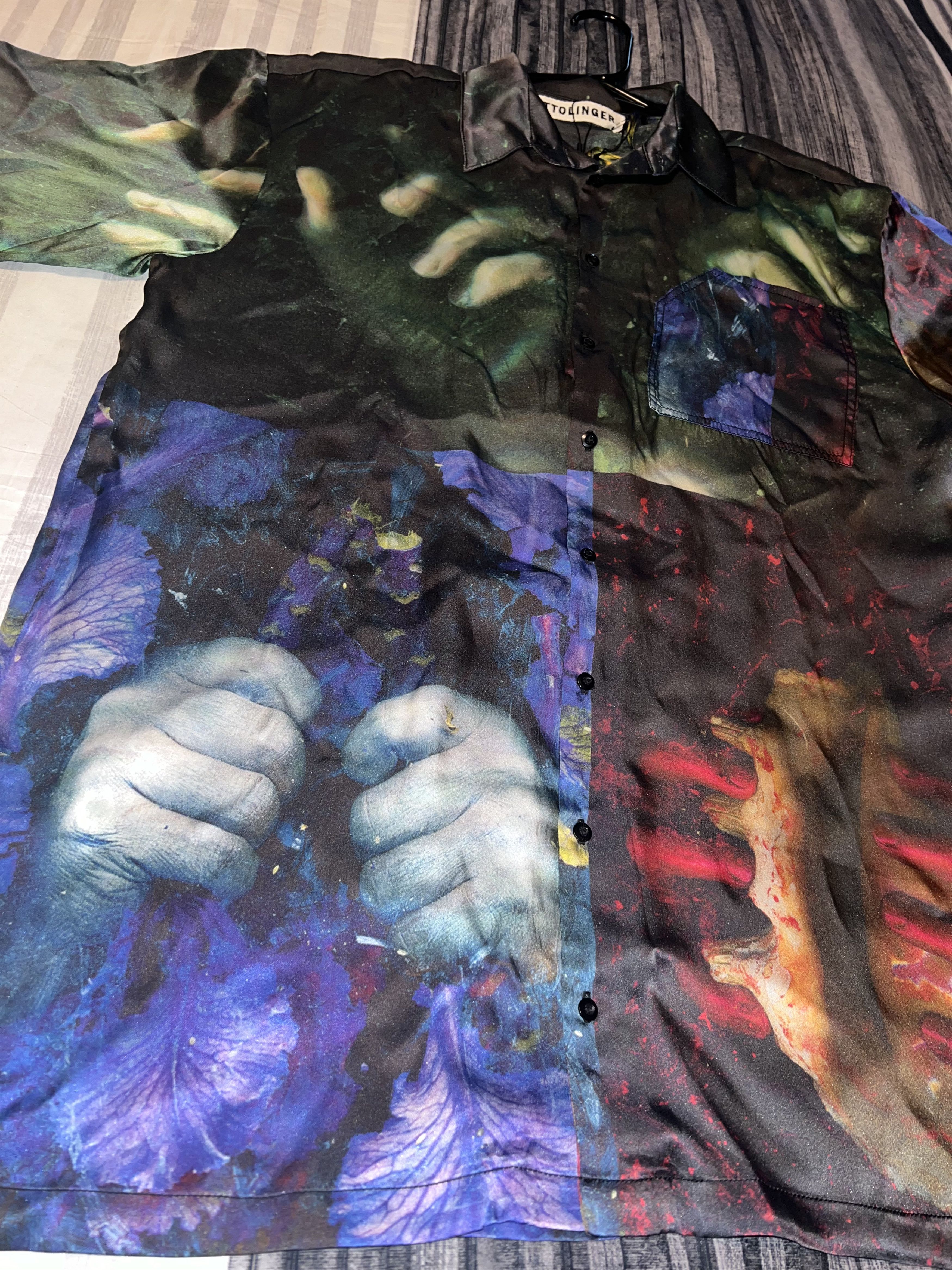 Ottolinger Ottolinger x Lucie Stahl "Print" Silk Satin Shirt Size M / US 6-8 / IT 42-44 - 4 Thumbnail