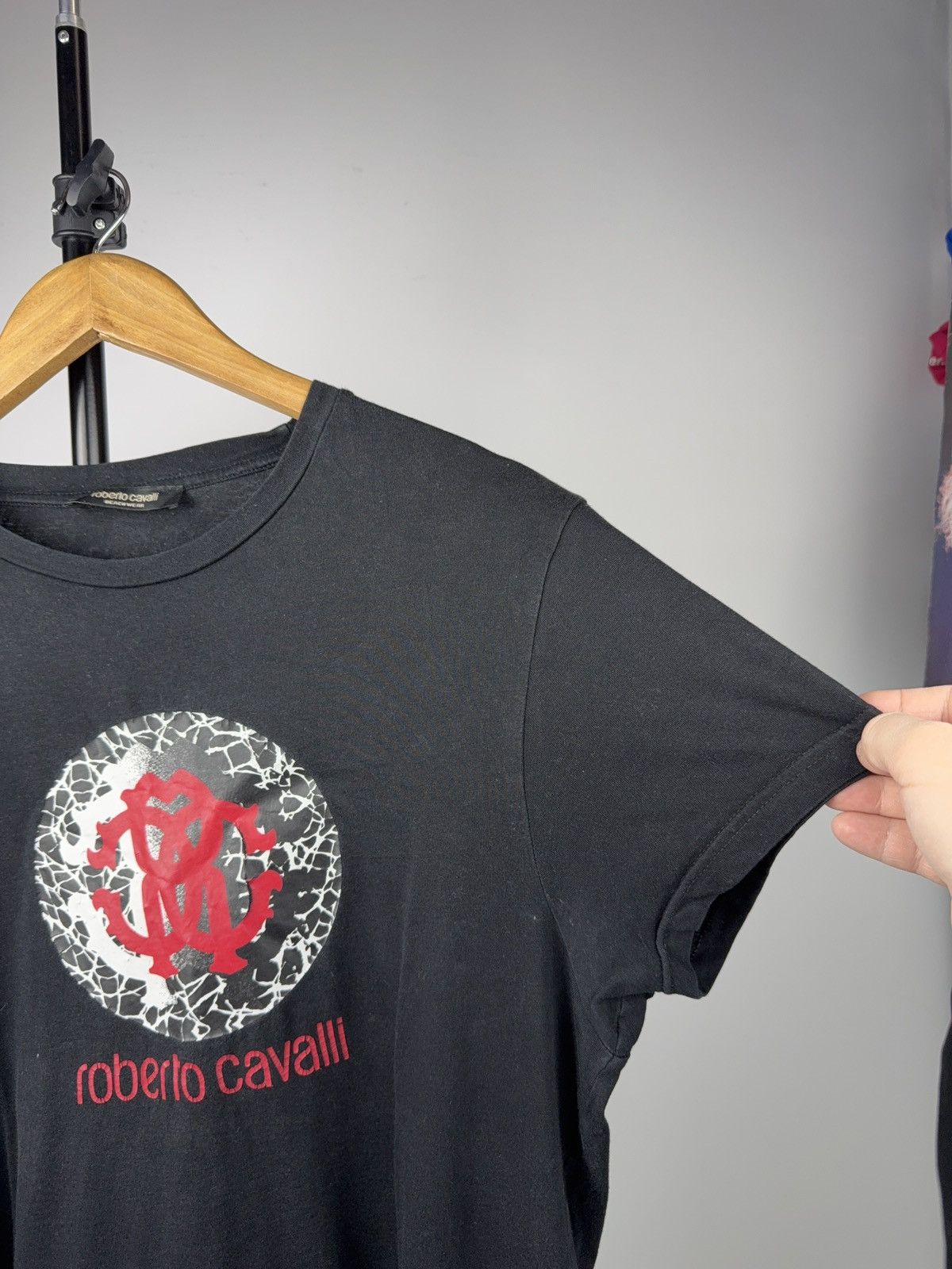 Roberto Cavalli Roberto Cavalli Beachwear Logo Graphic T-Shirt Black Size L Size US L / EU 52-54 / 3 - 12 Thumbnail
