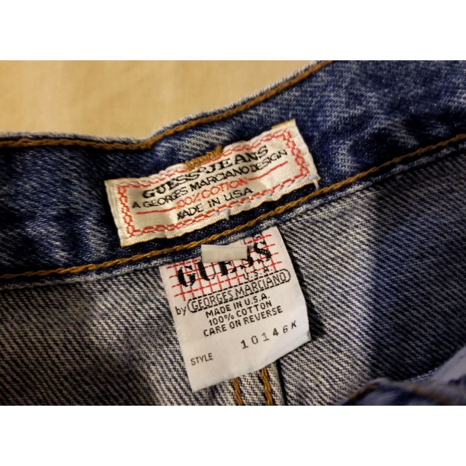 Guess VINTAGE GUESS Jeans Womens 10 Denim Tapered Blue Pants Size 32" / US 10 / IT 46 - 6 Thumbnail