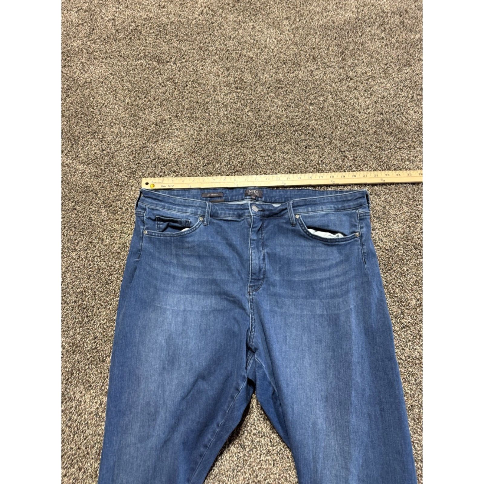 NYDJ NYDJ Women's Pants 22W Blue Denim Skinny Flex Stretch Ankle Plus Size 22WP Womens Shirts? Size 40" / US 18 - 6 Thumbnail