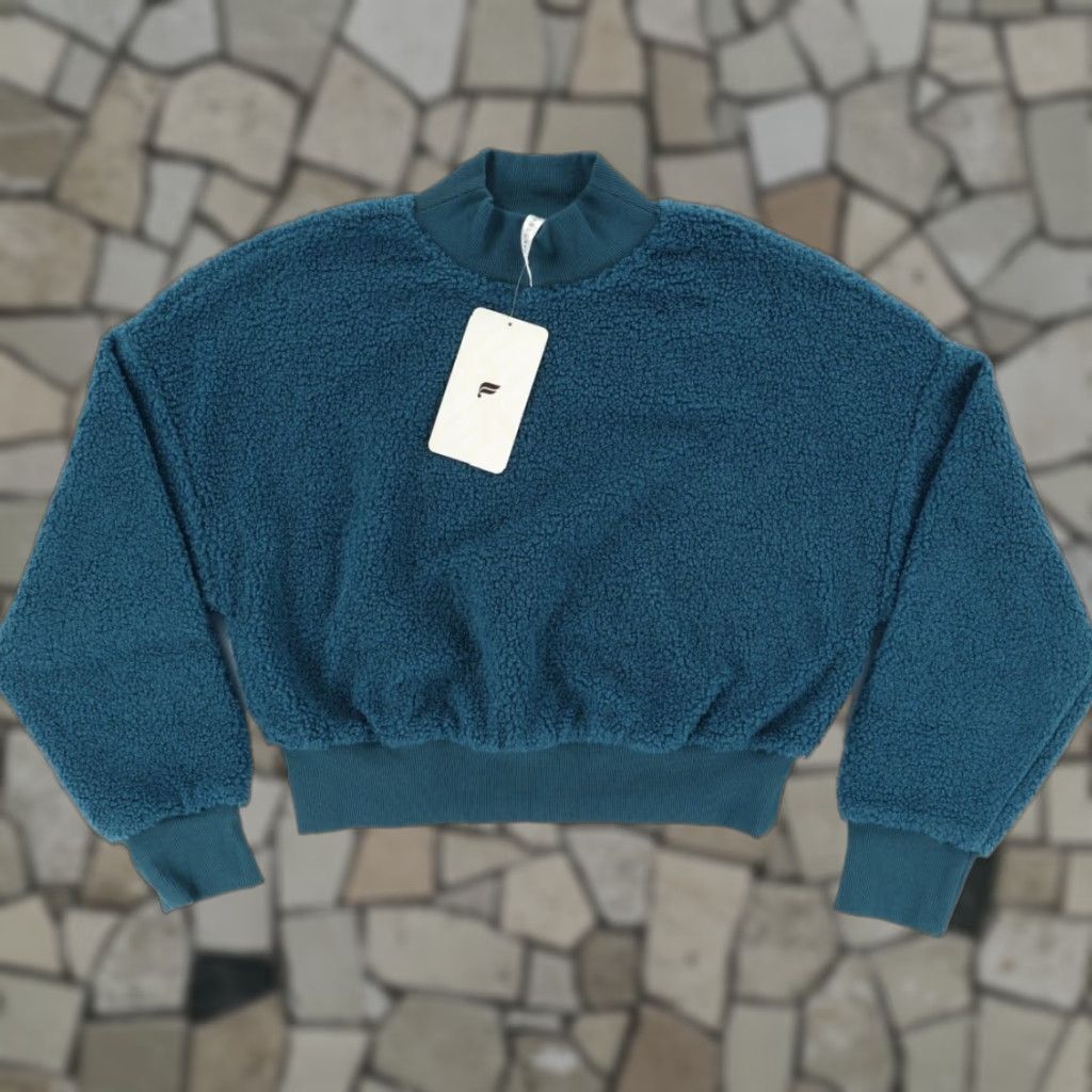 Fabletics Fabletics Malia Polar Fleece Pullover Sweatshirt Teal Women's XS Shirt Size XS / US 0-2 / IT 36-38 - 1 Thumbnail