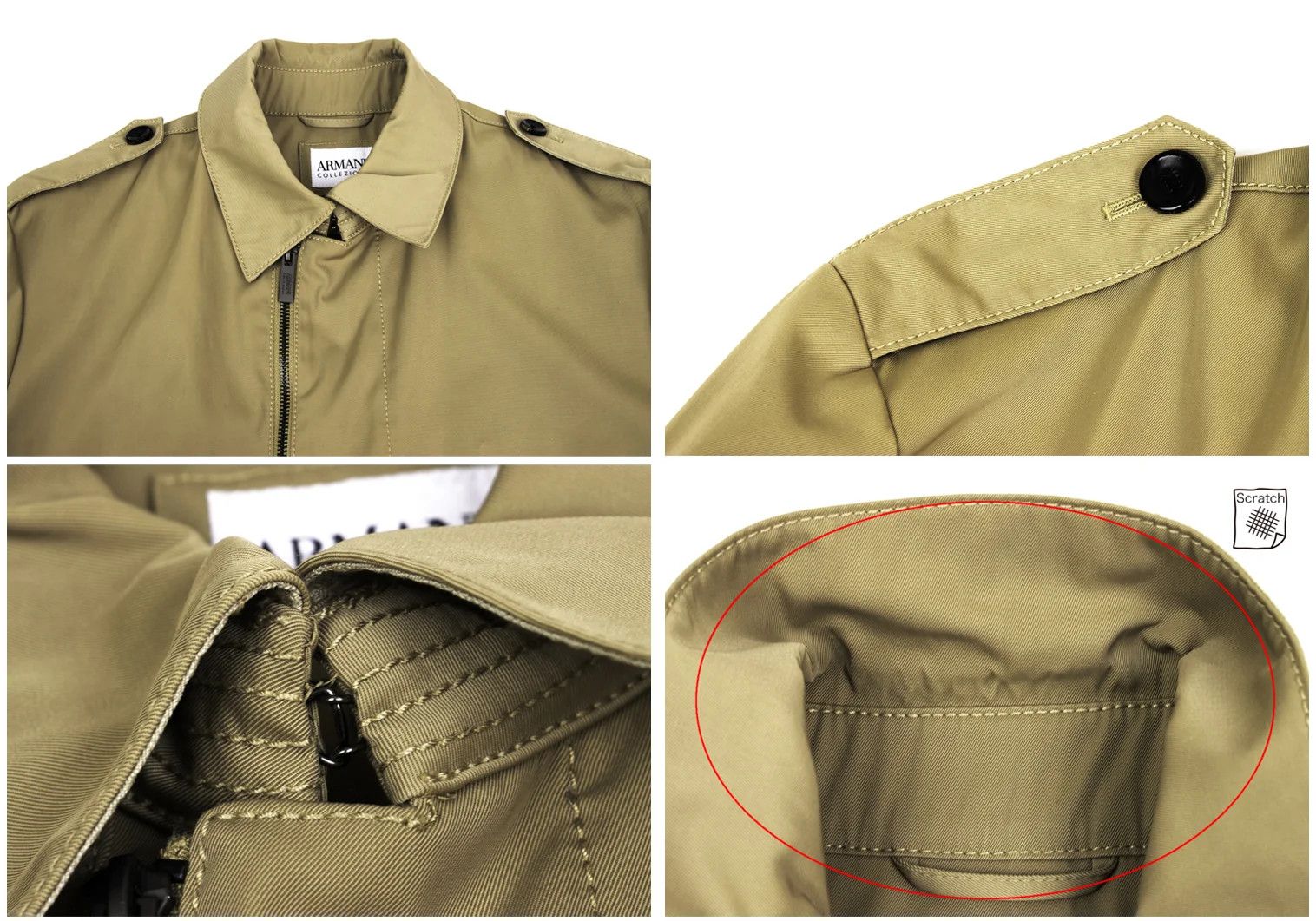 Armani Collezioni Zip Coat in Beige Size 50 Size US XXS / EU 40 - 3 Thumbnail