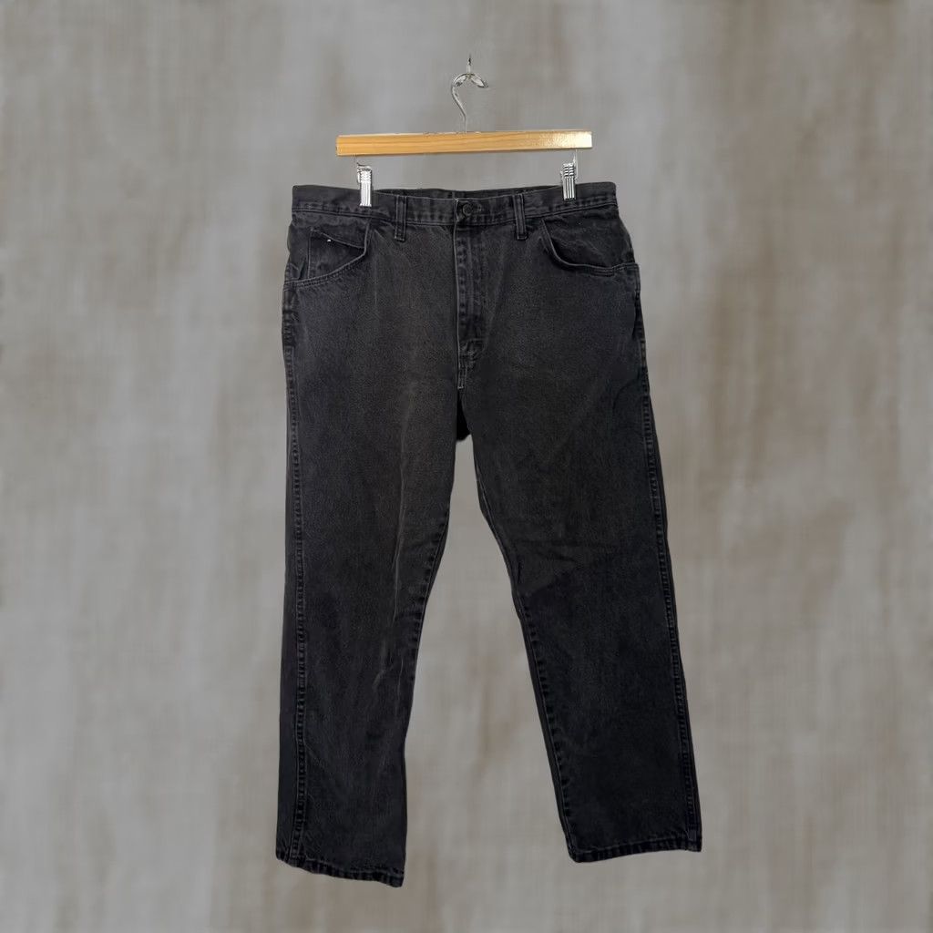 Vintage Rustler Men's Jeans Black 38x30 Cotton Denim Regular** Size US 38 / EU 54 - 1 Thumbnail