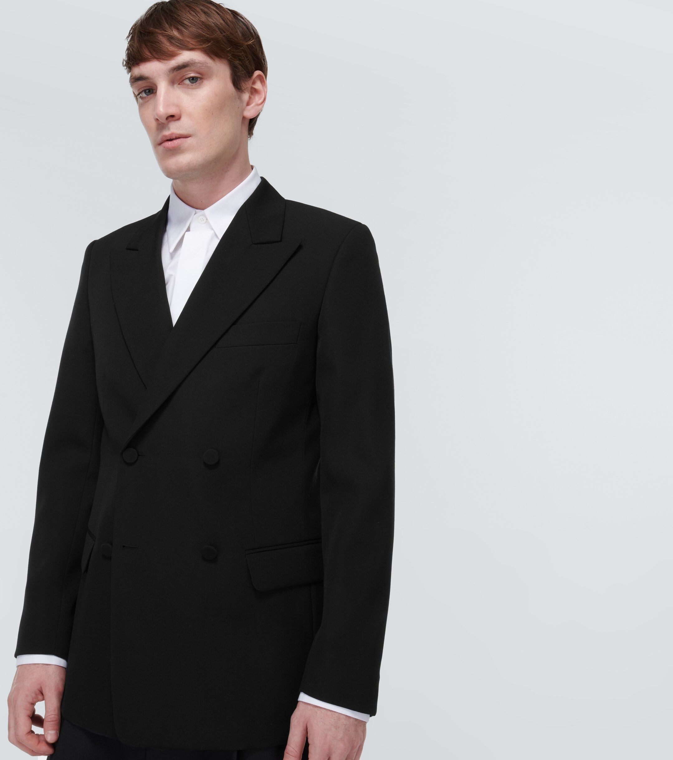Lanvin o1y0225 Double-Breasted Blazer in Black Size US L / EU 52-54 / 3 - 3 Thumbnail