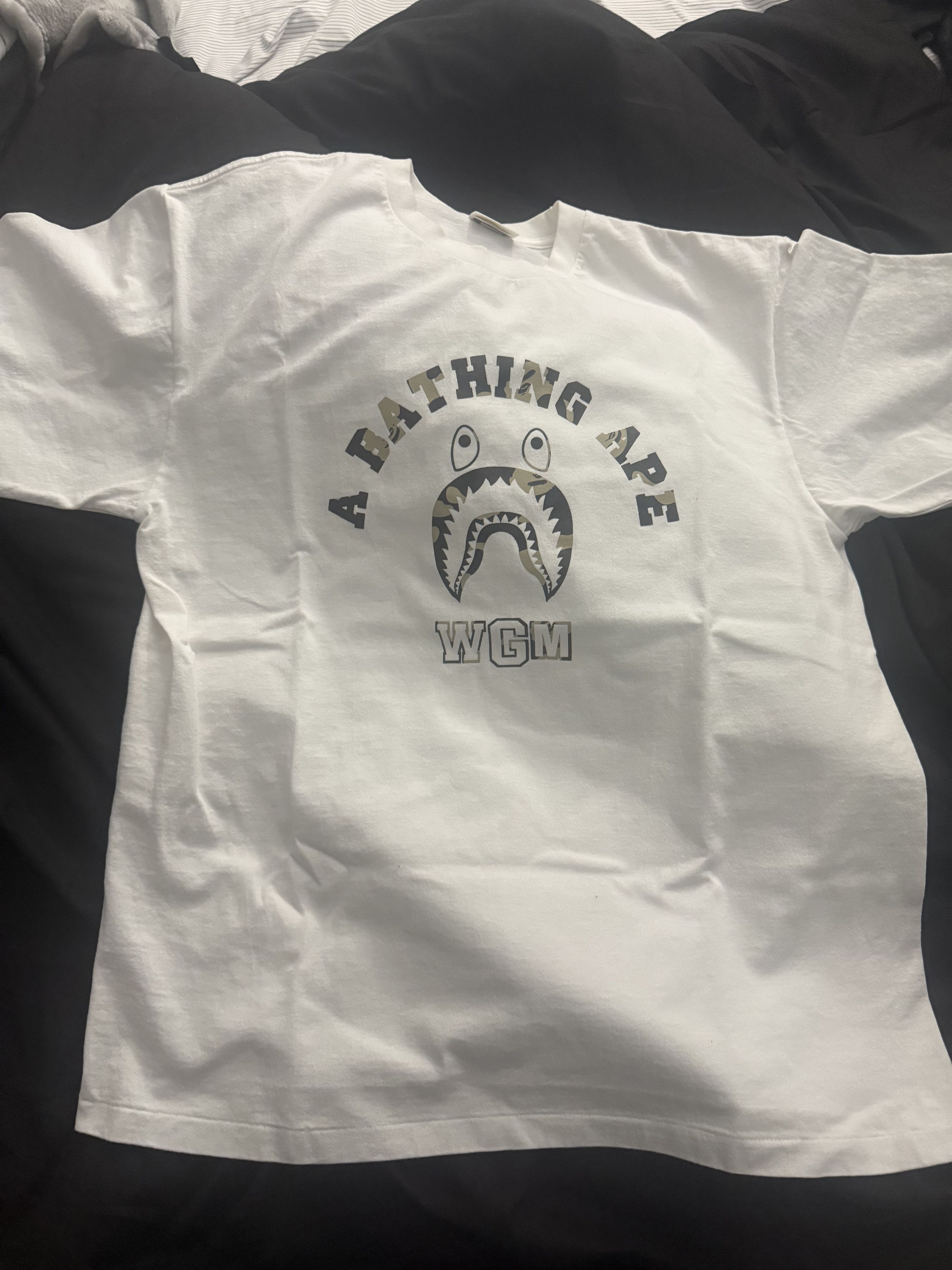 Bape Shark College Tee Size US XL / EU 56 / 4 - 1 Thumbnail