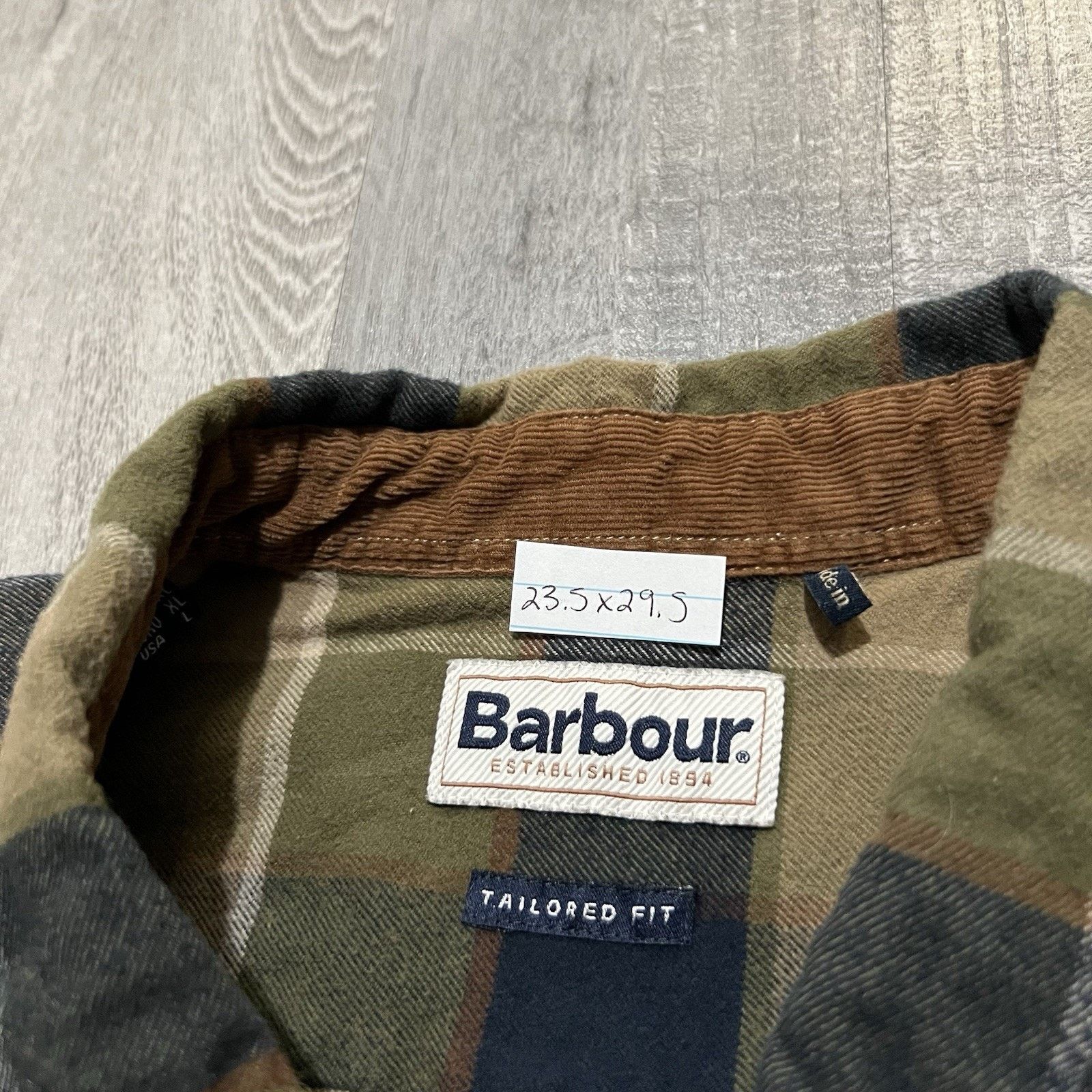 Barbour Barbour Flannel Tailored Shadow Tartan Plaid Button Shirt L Size US L / EU 52-54 / 3 - 4 Thumbnail