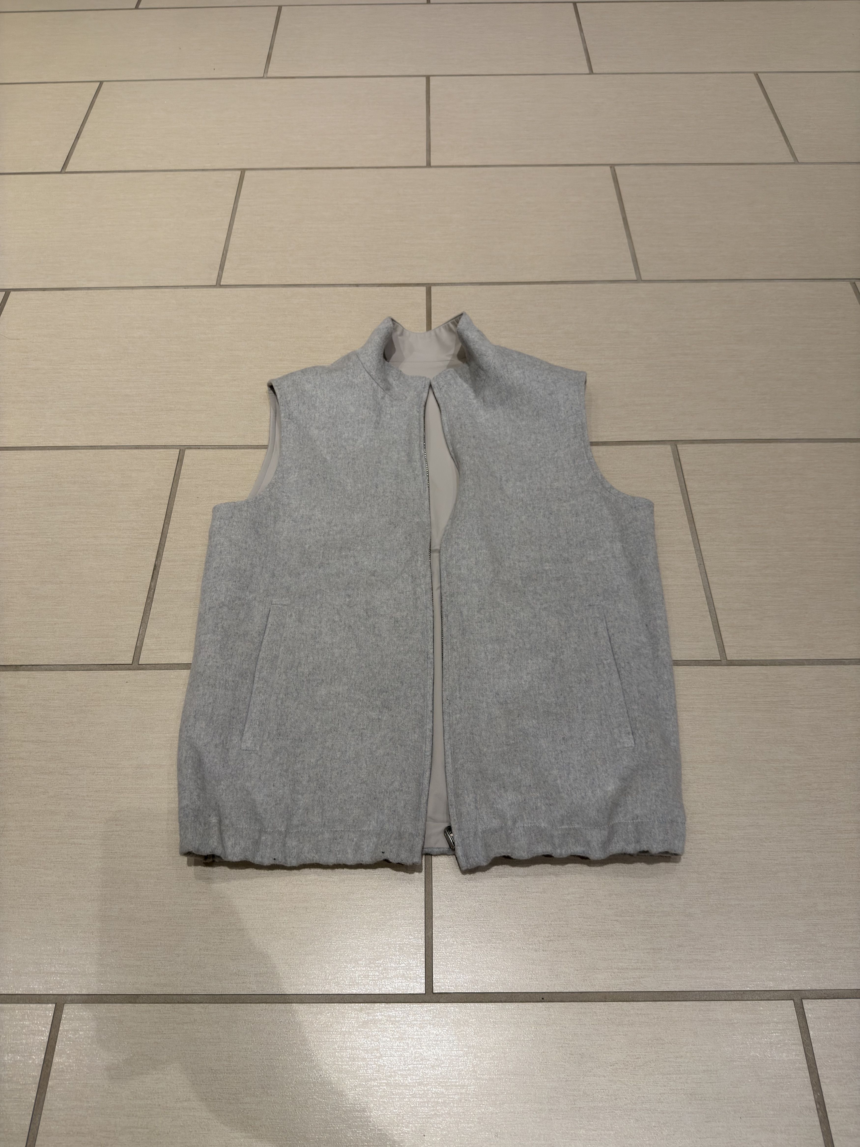 Other Reversible Technical–Wool Vest, Two-Way Zip, Light Grey Size US M / EU 48-50 / 2 - 2 Thumbnail