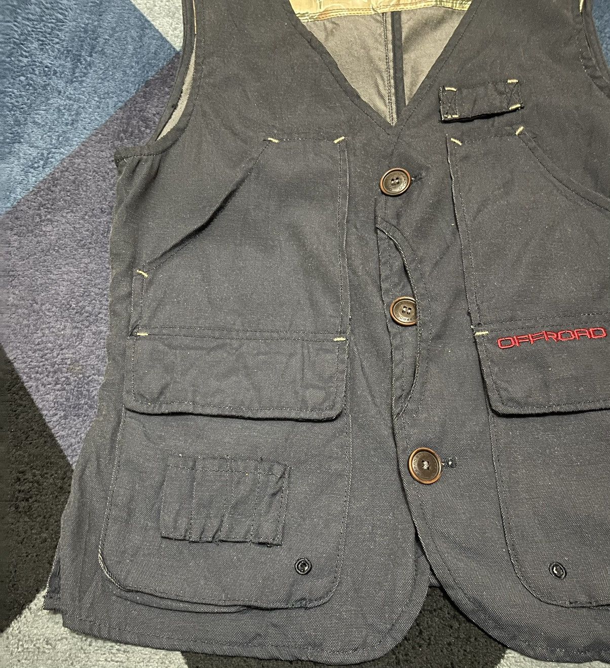 Vintage VINTAGE OFFROAD VEST MULTI POCKET JAPAN Size 38S - 4 Thumbnail