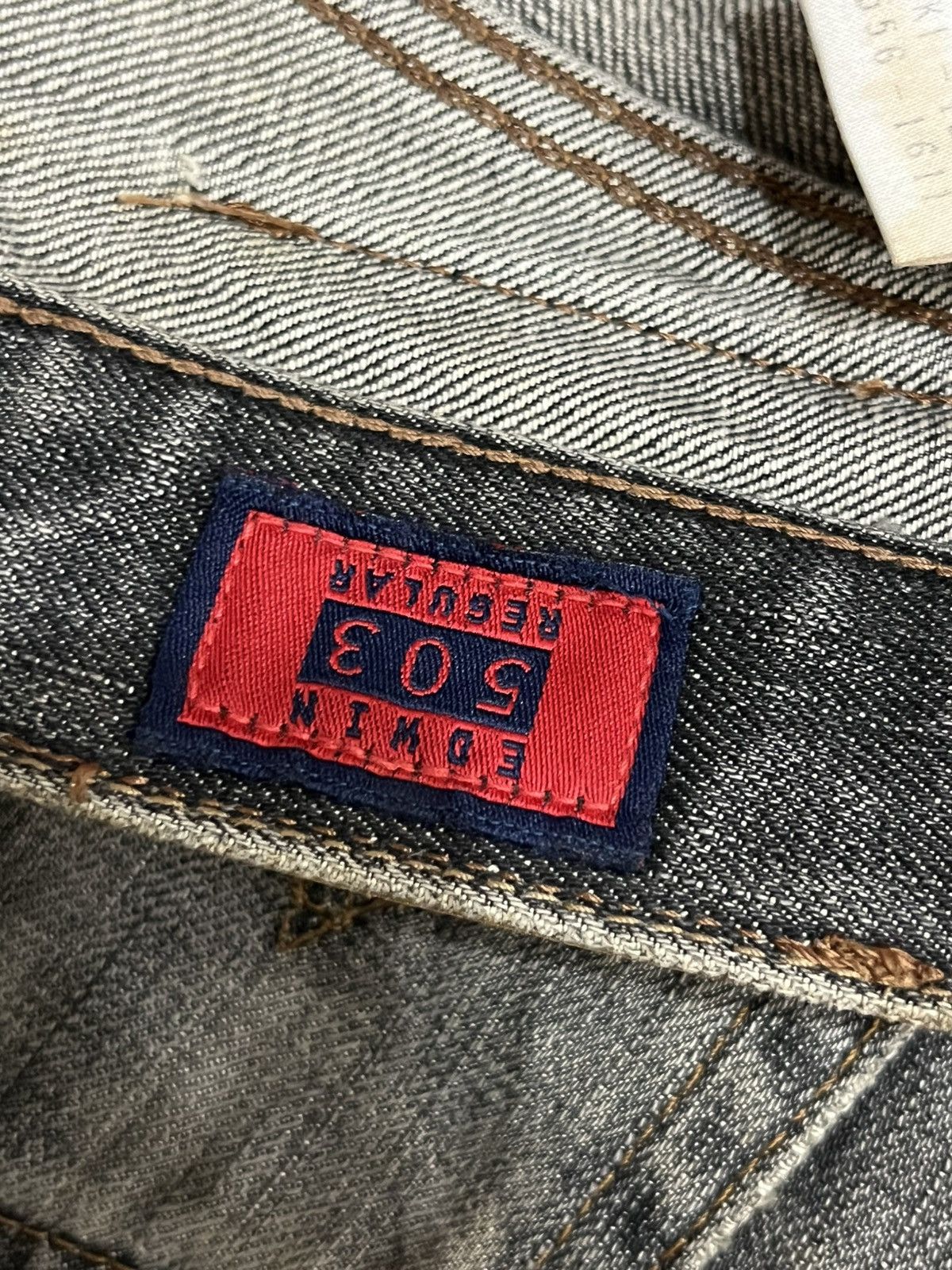 Edwin Vintage Edwin 503 Rusty Washed Straight Leg Jeans Size US 32 / EU 48 - 18 Thumbnail