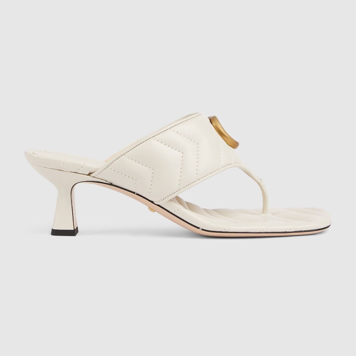 Gucci o1s1wg110125 Double G Thong Sandals in White Size US 7.5 / IT 37.5 - 1 Thumbnail