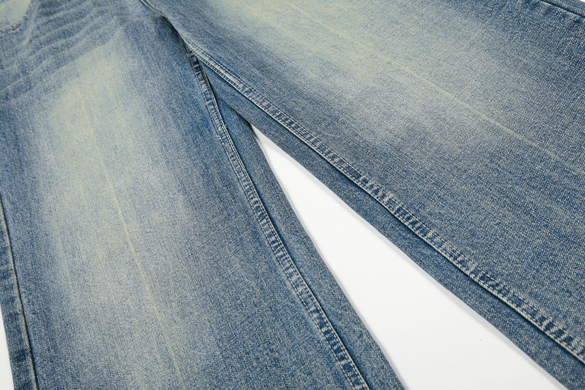 Japanese Brand American men's cleanfit loose wide-leg casual straight jeans Size US 32 / EU 48 - 4 Thumbnail