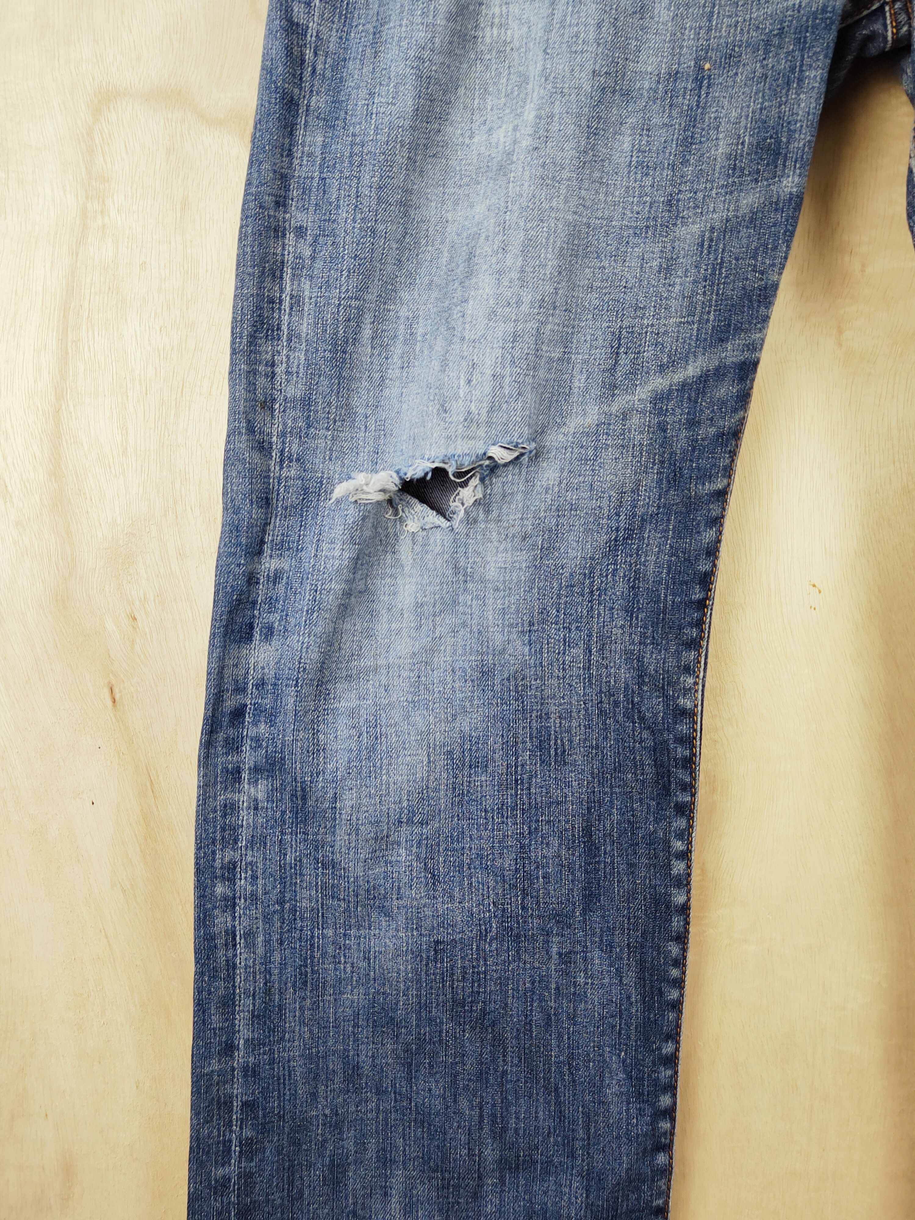 Japanese Brand Japanese Brand Blue Faded Distressed Ripped Jeans #S2500 Size US 33 - 4 Thumbnail