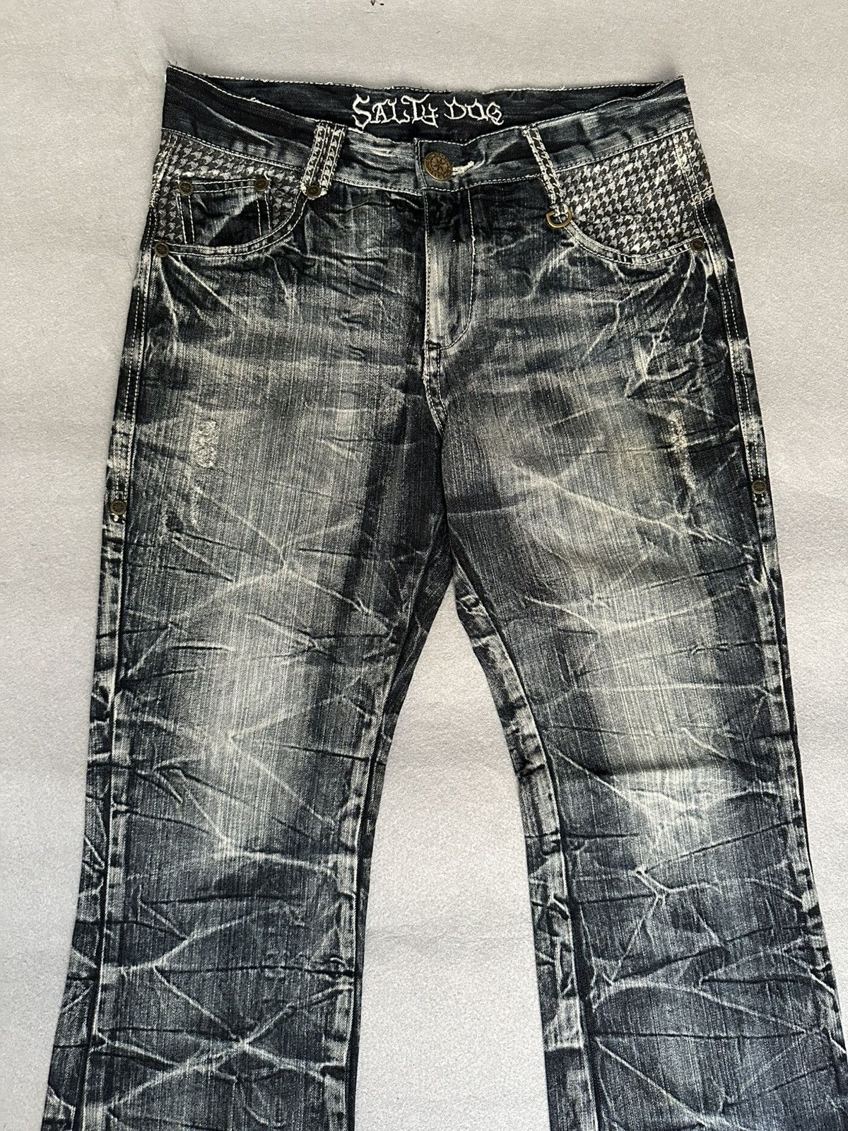Japanese Brand FLARE Salty Dog Claw Mark Design Denim Size US 32 / EU 48 - 4 Thumbnail
