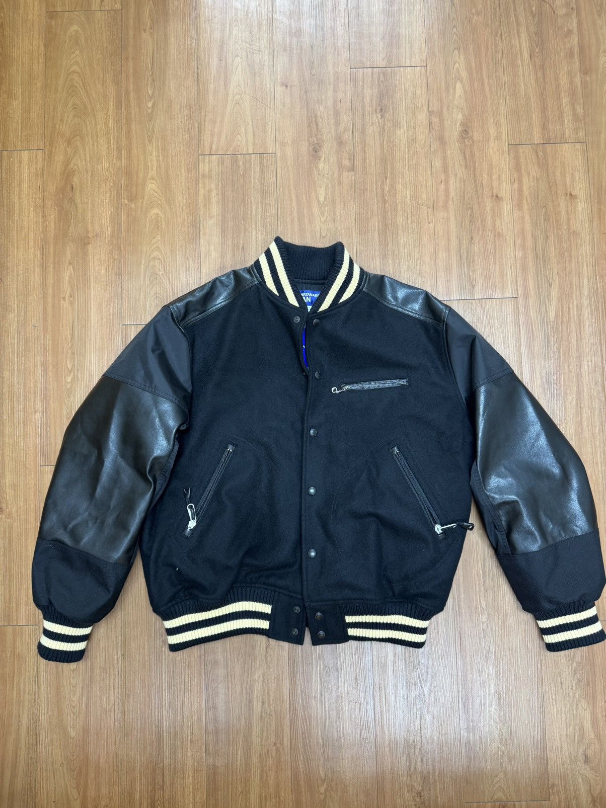 Junya Watanabe JUNYA WATANABE MAN MENS WOOL NYLON VARSITY JACKET Size US L / EU 52-54 / 3 - 9 Thumbnail