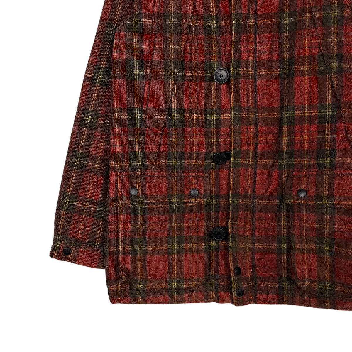 Japanese Brand 📌Vintage Biker Jacket Hiromichi Nalano Tartan Fur Hoodie Size US L / EU 52-54 / 3 - 5 Thumbnail