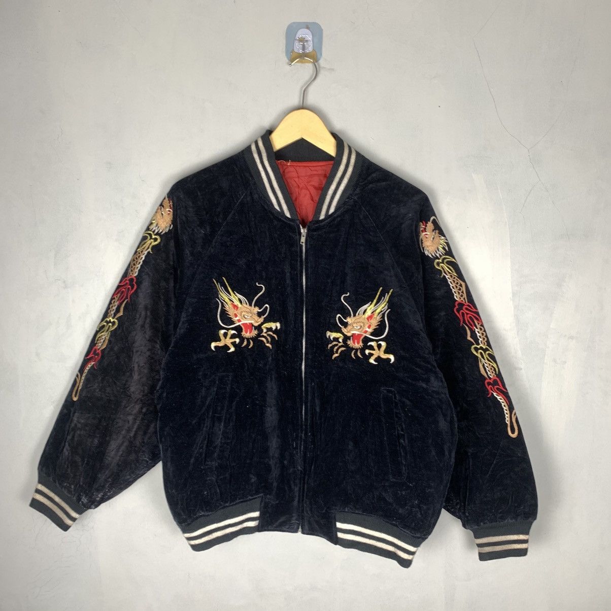 Vintage YOKOSUKA Scrip Japanese Sukajan Souvenir Jacket Size US M / EU 48-50 / 2 - 2 Thumbnail