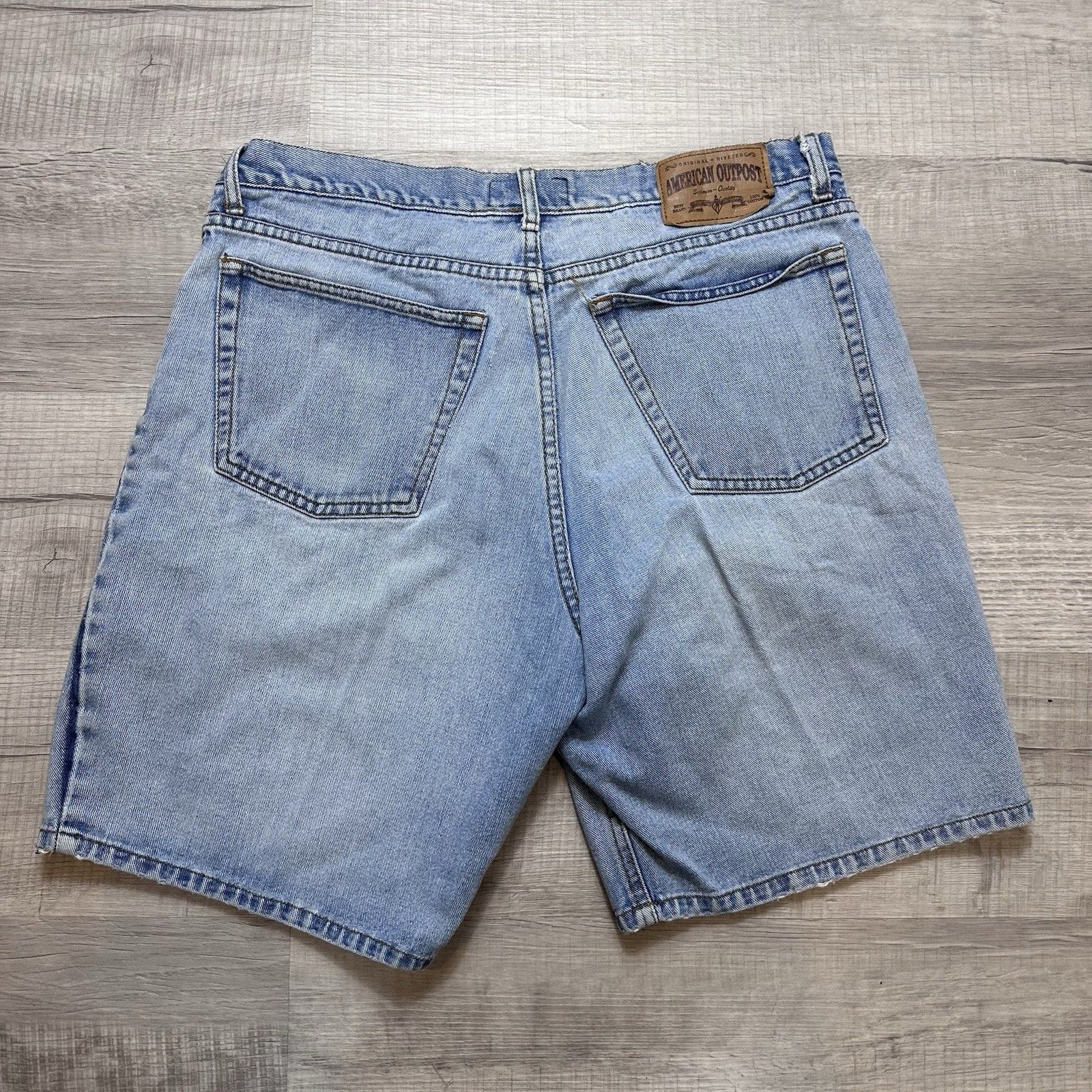Vintage Vintage 90s American Outpost Jean Denim Shorts Jorts Sz 36 Size US 36 / EU 52 - 8 Thumbnail