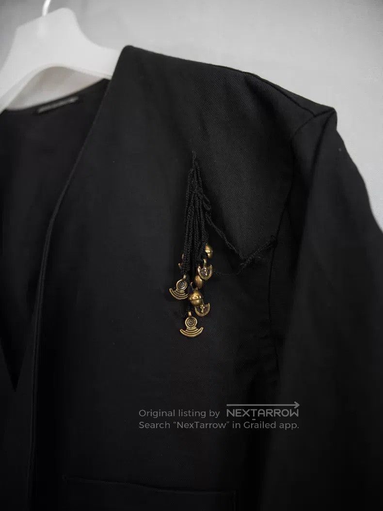 Yohji Yamamoto Yohji Yamamoto 17SS bell detail jacket with decorative met Size US L / EU 52-54 / 3 - 6 Thumbnail