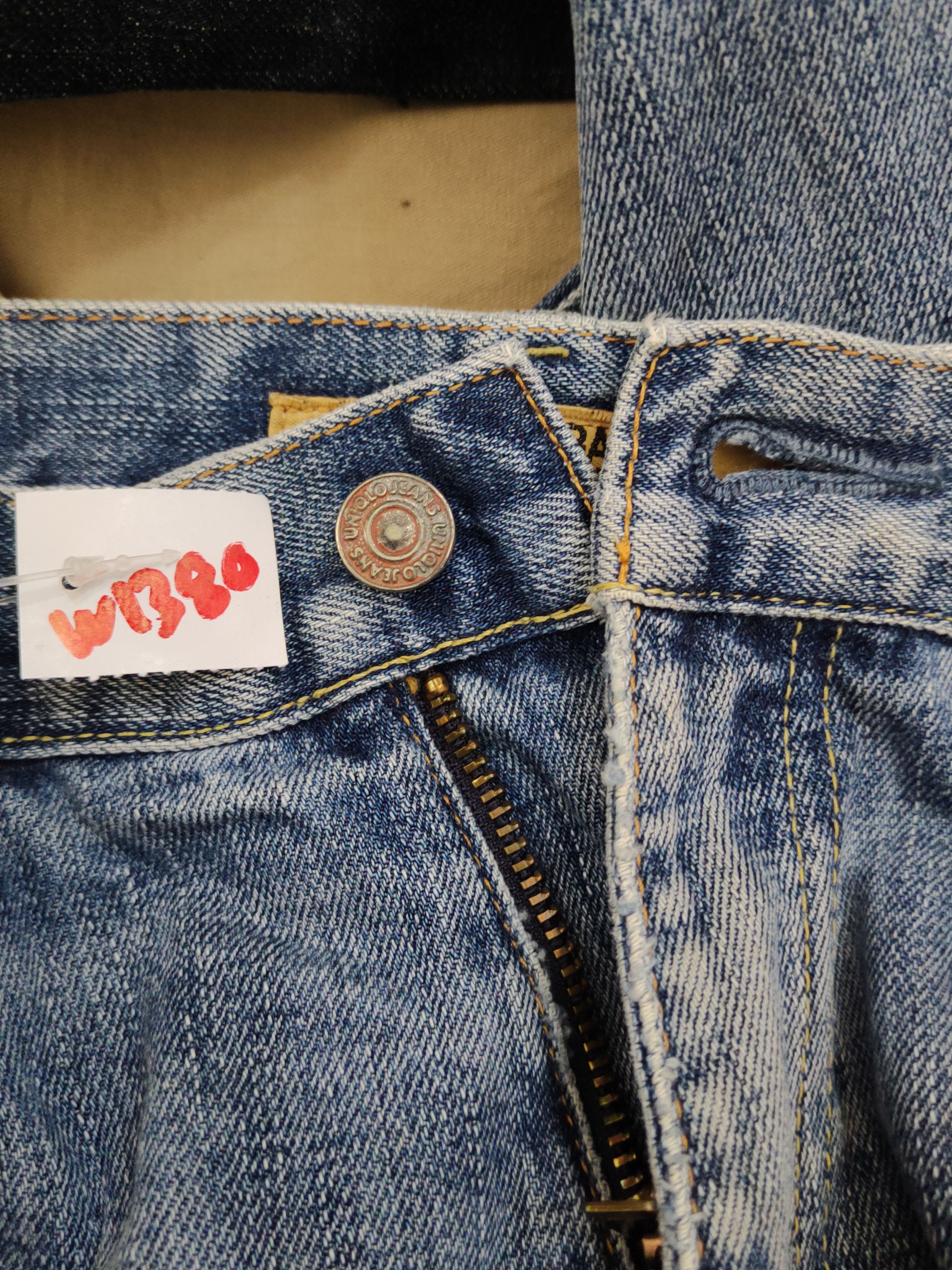 Japanese Brand Uniqlo vintage japan Blue Distressed Ripped denim #W1380 Size US 35 - 18 Thumbnail