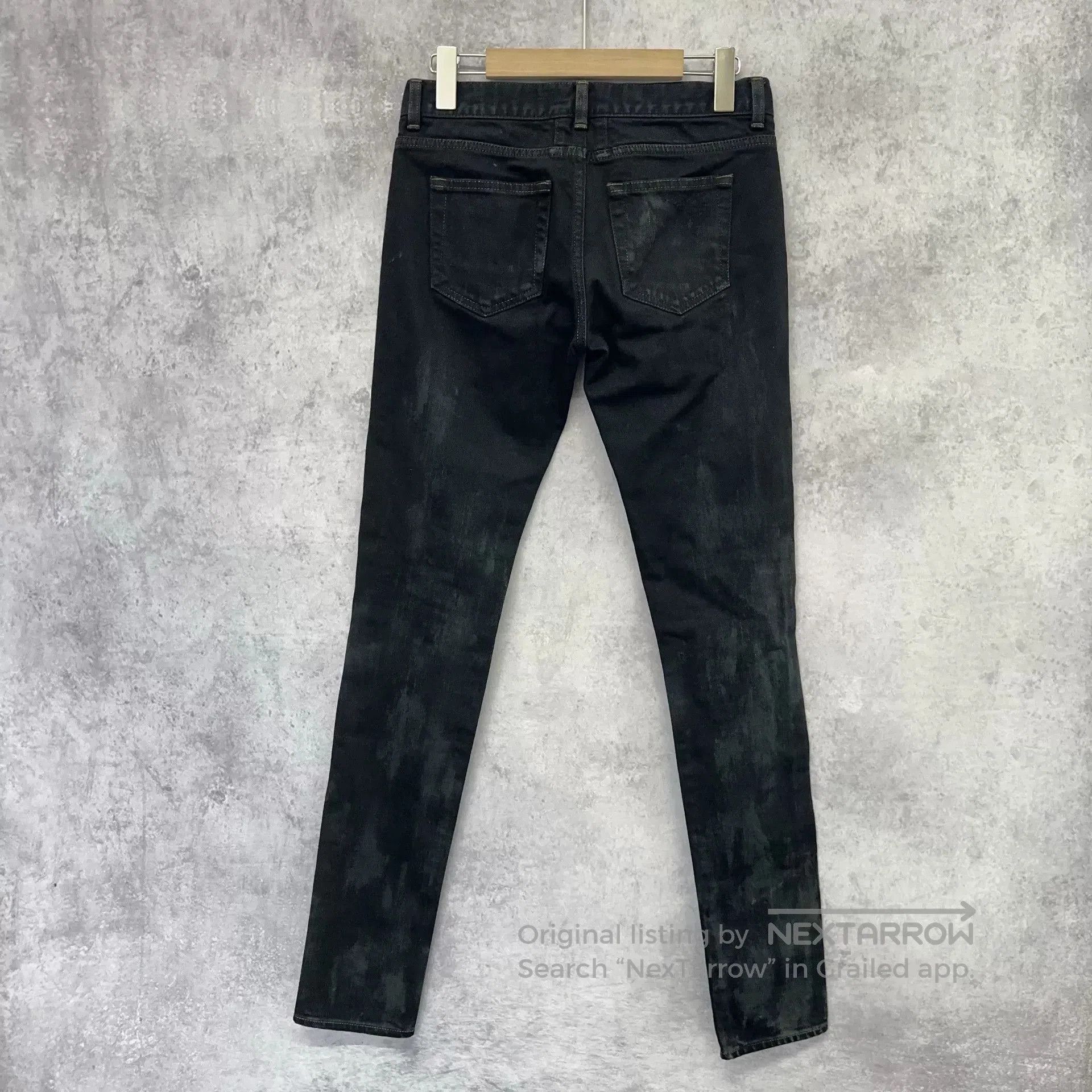 Yves Saint Laurent YSL Black Ripped Jeans Size 26. Size 26" / US 2 / IT 38 - 3 Thumbnail