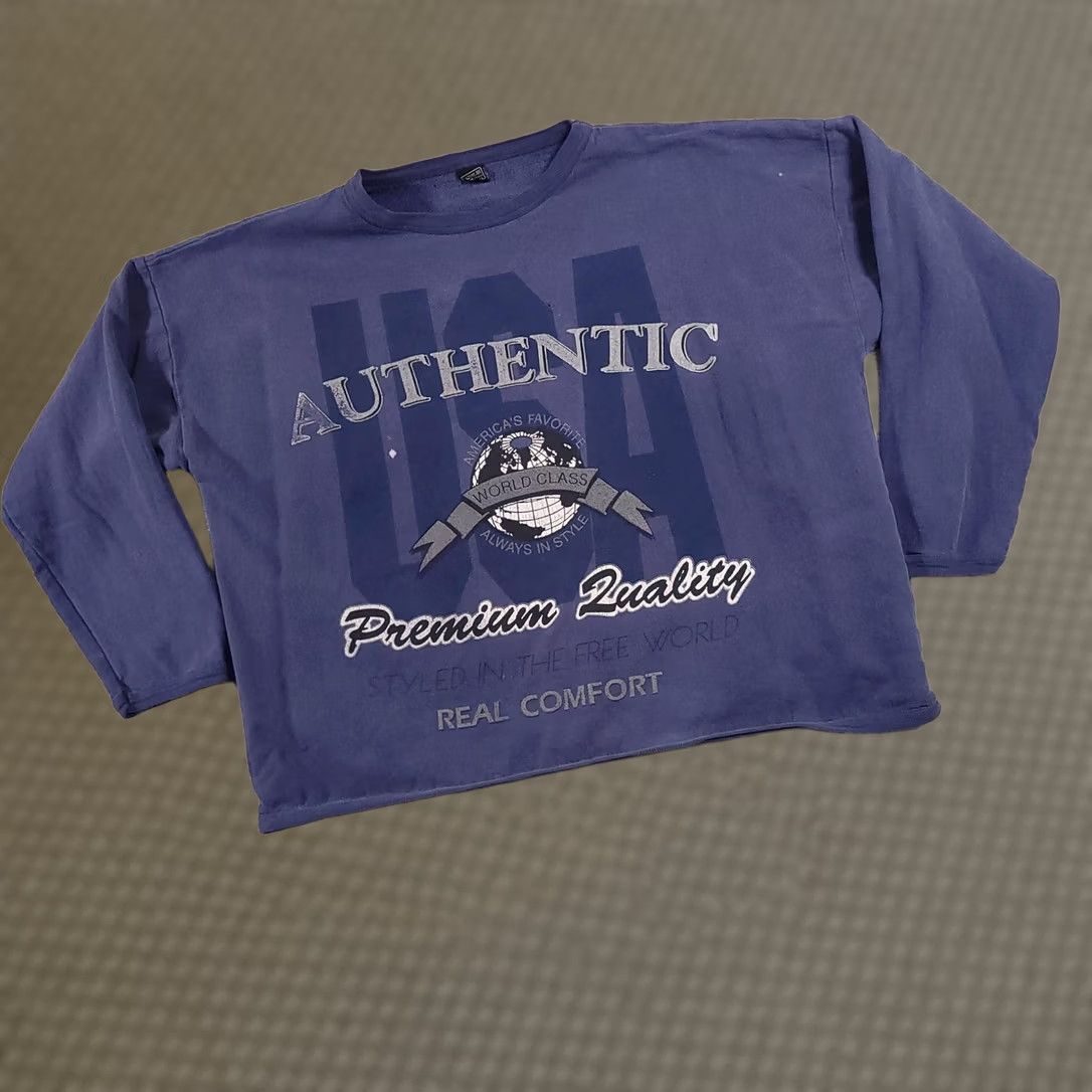 Vintage VINTAGE Tompkins Ave Sweatshirt Adult One Size USA Authentic Premium Comfort 90s Blue Graphic Print Pullover Crewneck Size US M / EU 48-50 / 2 - 1 Thumbnail