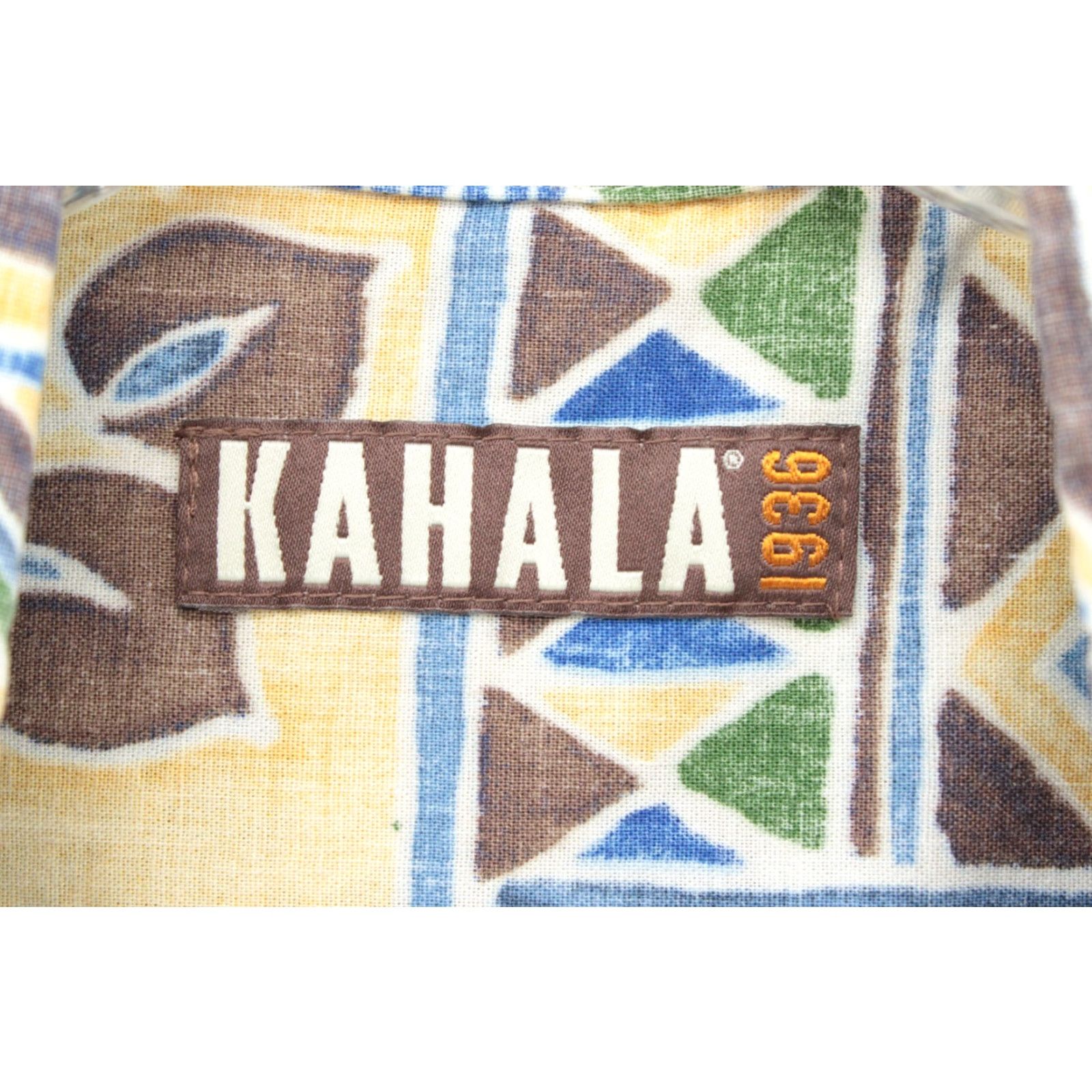 Vintage Kahala 1936 Hawaiian Shirt Men L Geometric Tribal Button Up Pocket Short Sleeve Size US L / EU 52-54 / 3 - 6 Thumbnail