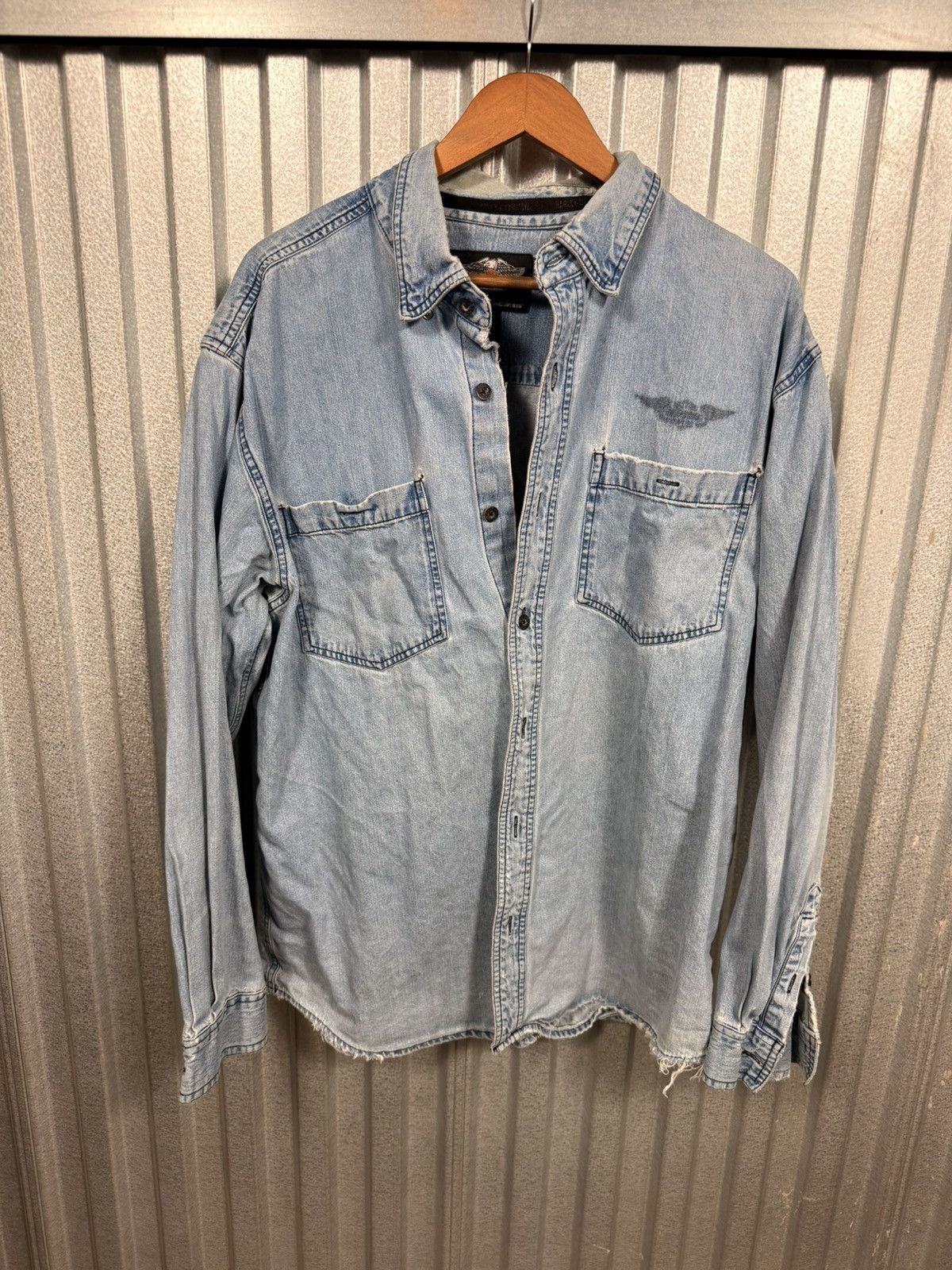 Harley Davidson Insane Vintage Harley Davidson Sun Faded Button Up Western S Size US L / EU 52-54 / 3 - 5 Thumbnail