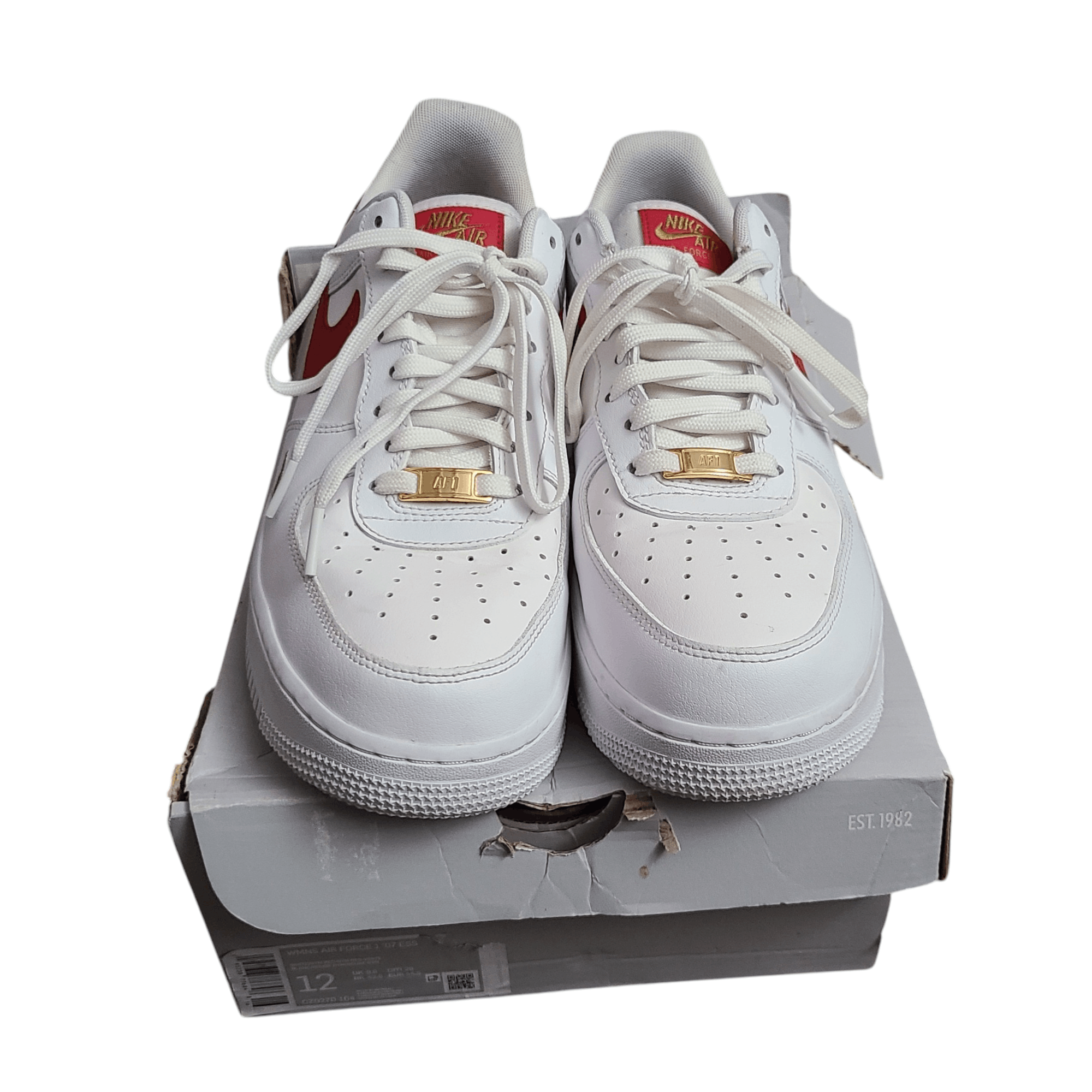 Nike Air Force 1 Essential Low 'White Gym Red' - Size: 12 Size US 12 / IT 42 - 2 Thumbnail
