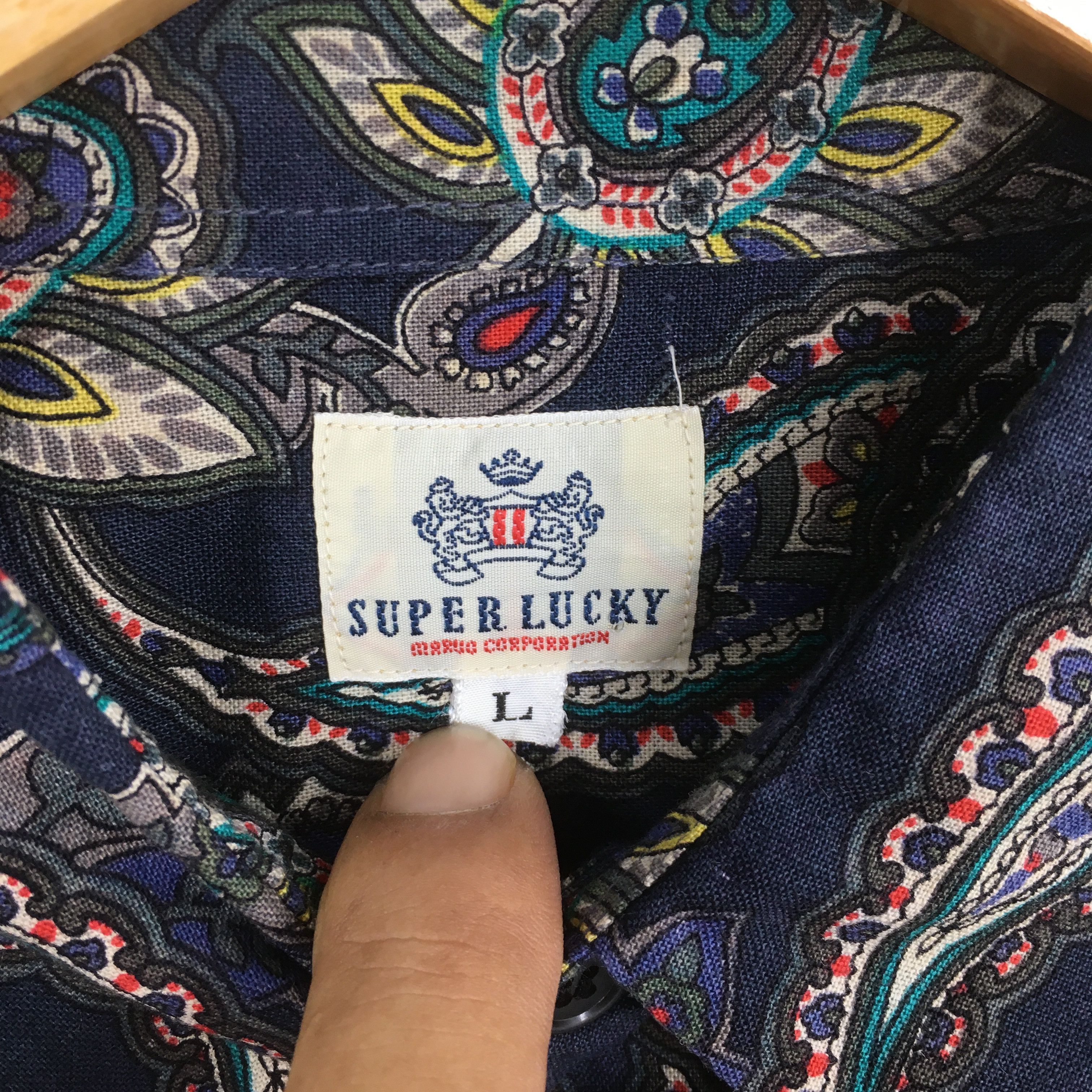 Vintage Vintage Paisley Floral Pattern Blue Shirt Large Size US L / EU 52-54 / 3 - 5 Thumbnail