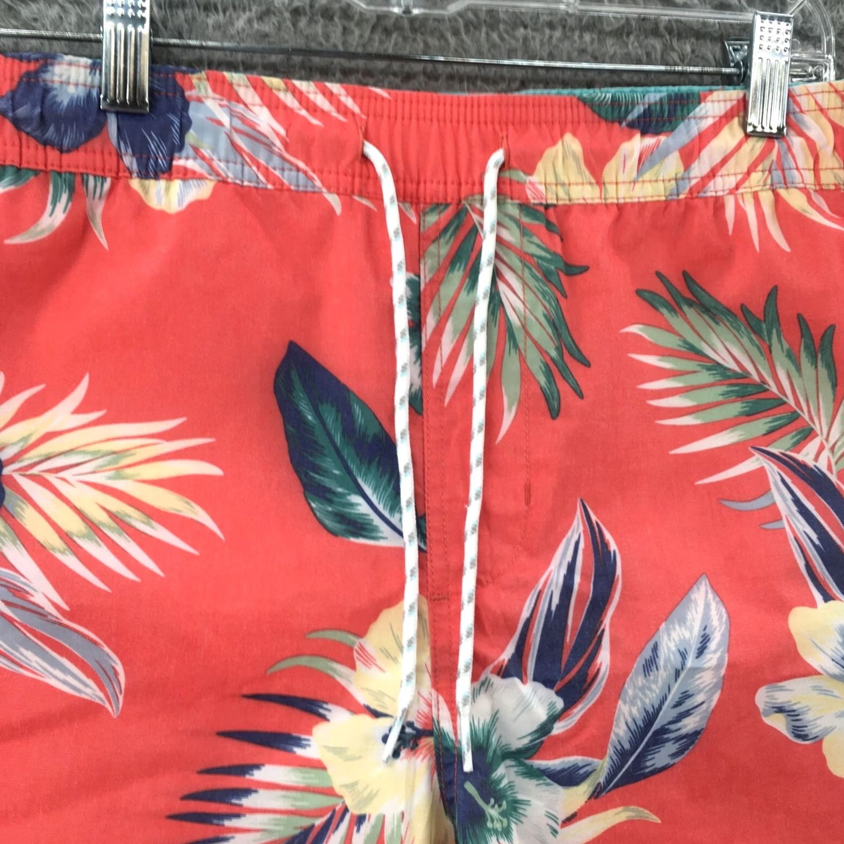 Vintage Goodfellow & Co Tropical Board Shorts Mens XXL Pink Hawaiian Elastic Waist Size US 39 - 2 Thumbnail