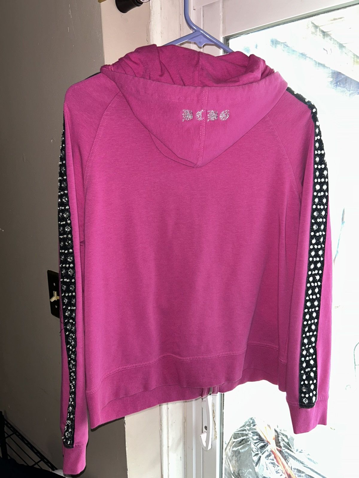 Bcbgmaxazria Y2K vintage Pink BCBGMAXAZRIA Zipup Hoodie Size XL / US 12-14 / IT 48-50 - 2 Thumbnail