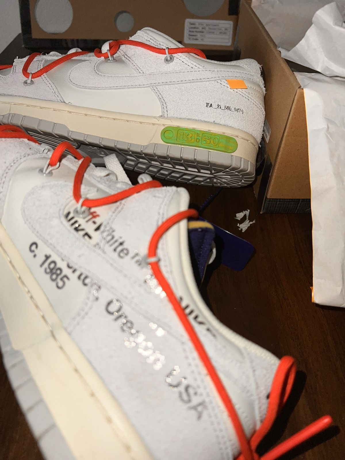 Nike × Off-White Nike Dunk Low / Off White lot #13 Size US 10.5 / EU 43-44 - 19 Thumbnail
