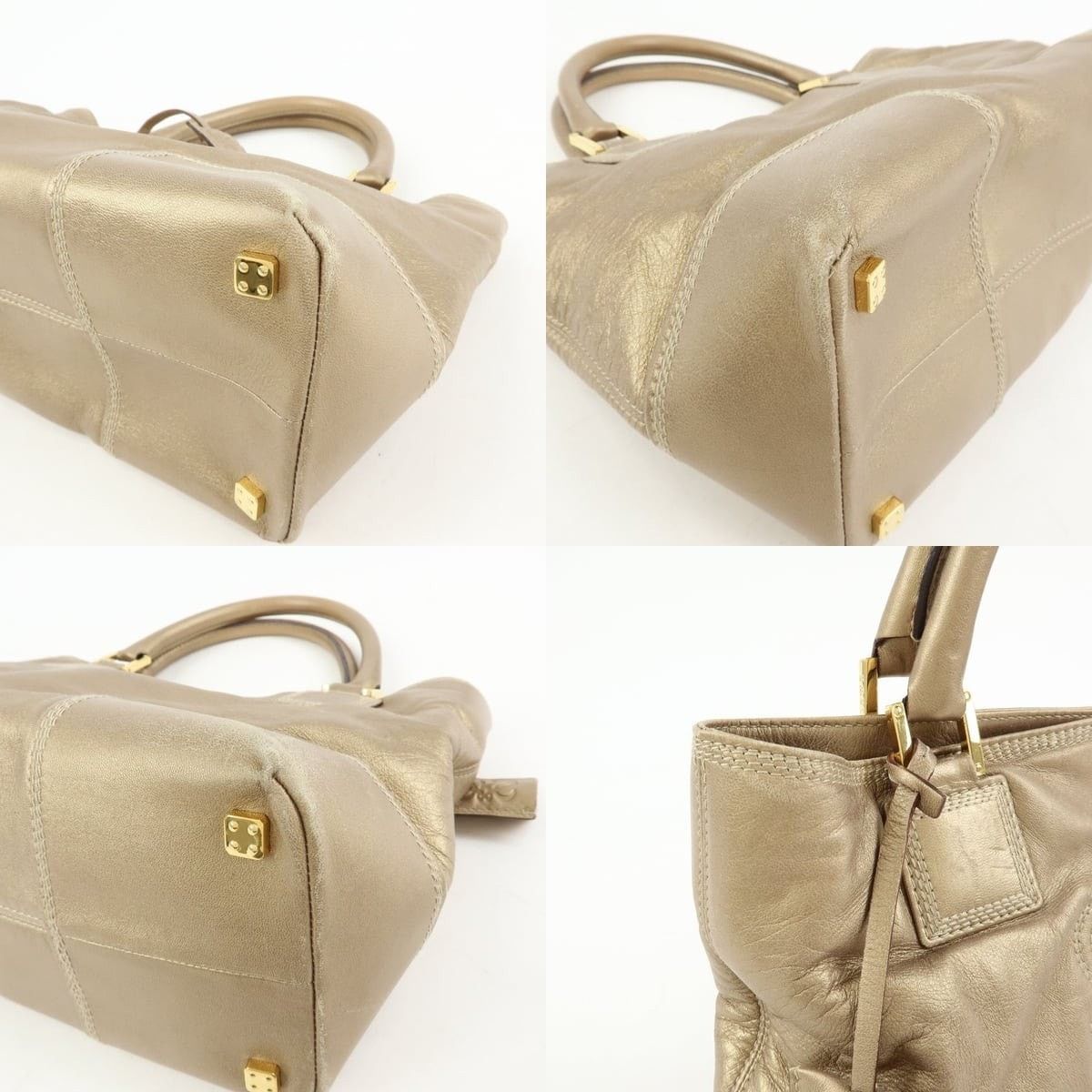 Loewe Loewe Anagram Nappa Leather Tote Gold Size ONE SIZE - 5 Thumbnail
