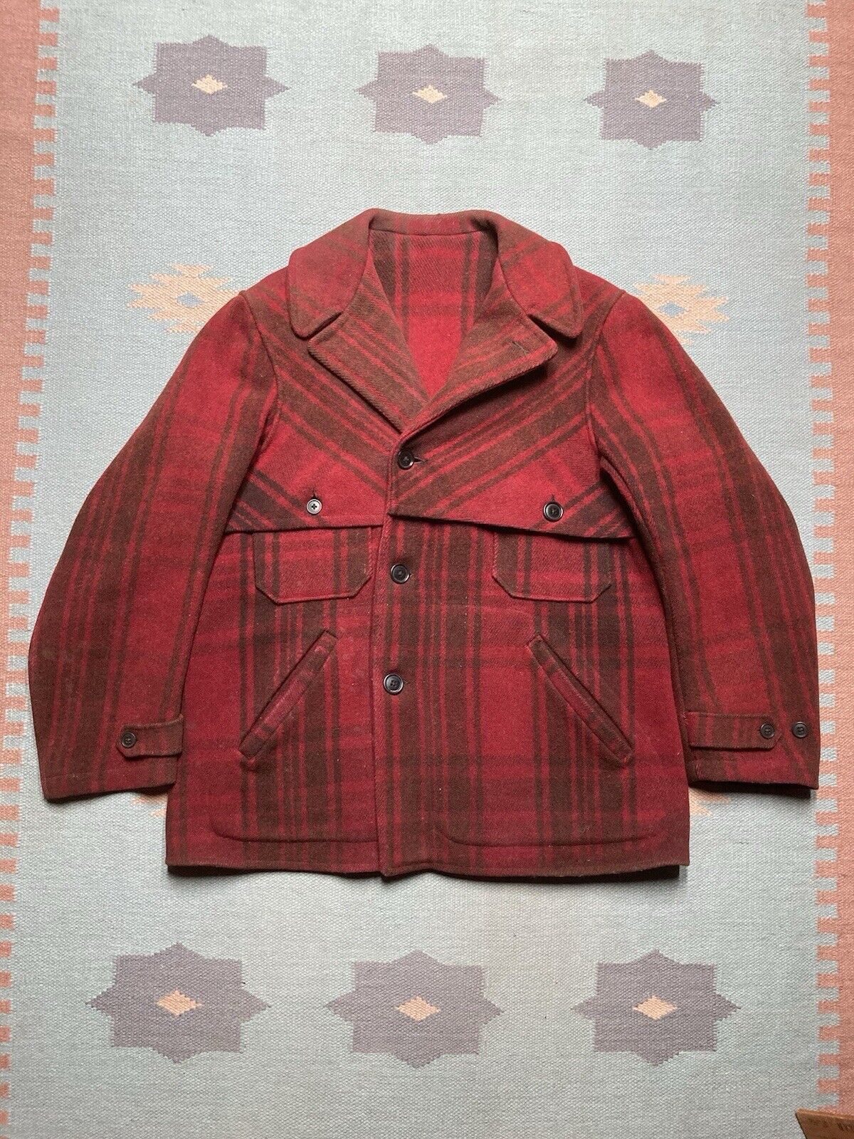 Vintage VTG 30s wool mackinaw jacket Soo buffalo hunting heavy large Size US L / EU 52-54 / 3 - 1 Thumbnail