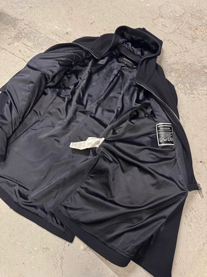 Emporio Armani AW2017 Emporio Armani Double Layer Black Wool Jacket Size US L / EU 52-54 / 3 - 8 Thumbnail