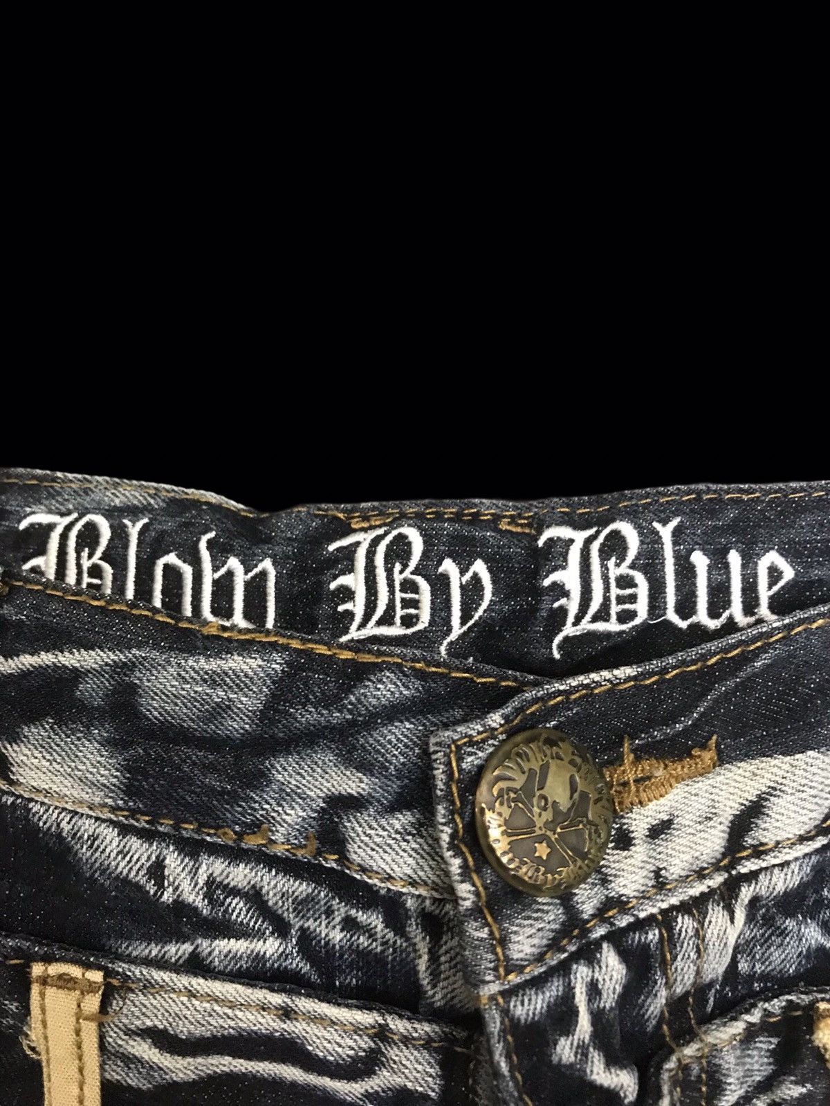 Seditionaries 💥DOUBLE WAIST💥BLOW BY BLUE CRAZY FADES SLIM DENIM F309 Size US 29 - 9 Thumbnail