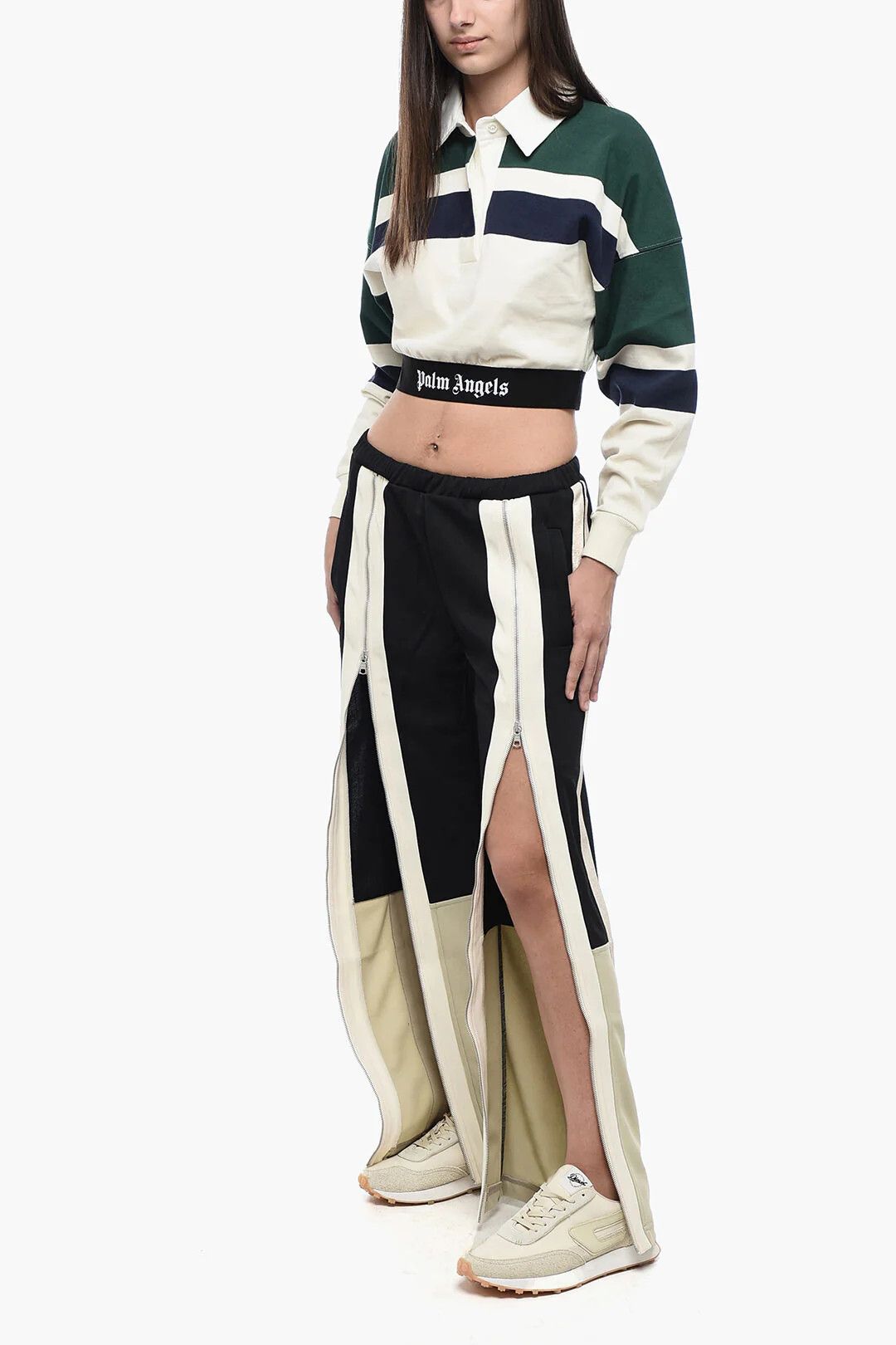 Palm Angels og1mm0326 Track Pant in Black & Beige Size 30" / US 8 / IT 44 - 4 Thumbnail