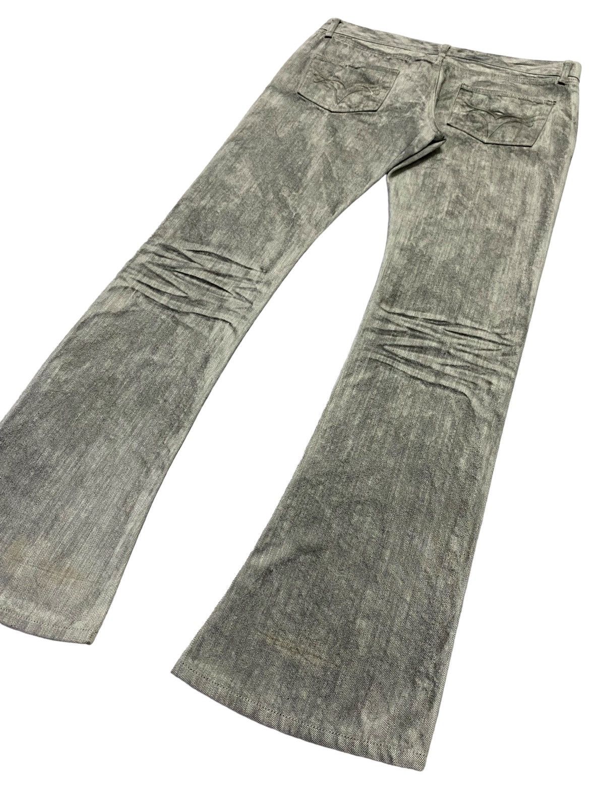 JACKROSE Jack Rose Ripped Distressed Clow Mark Smoke Denim Pants Size 33" - 24 Thumbnail