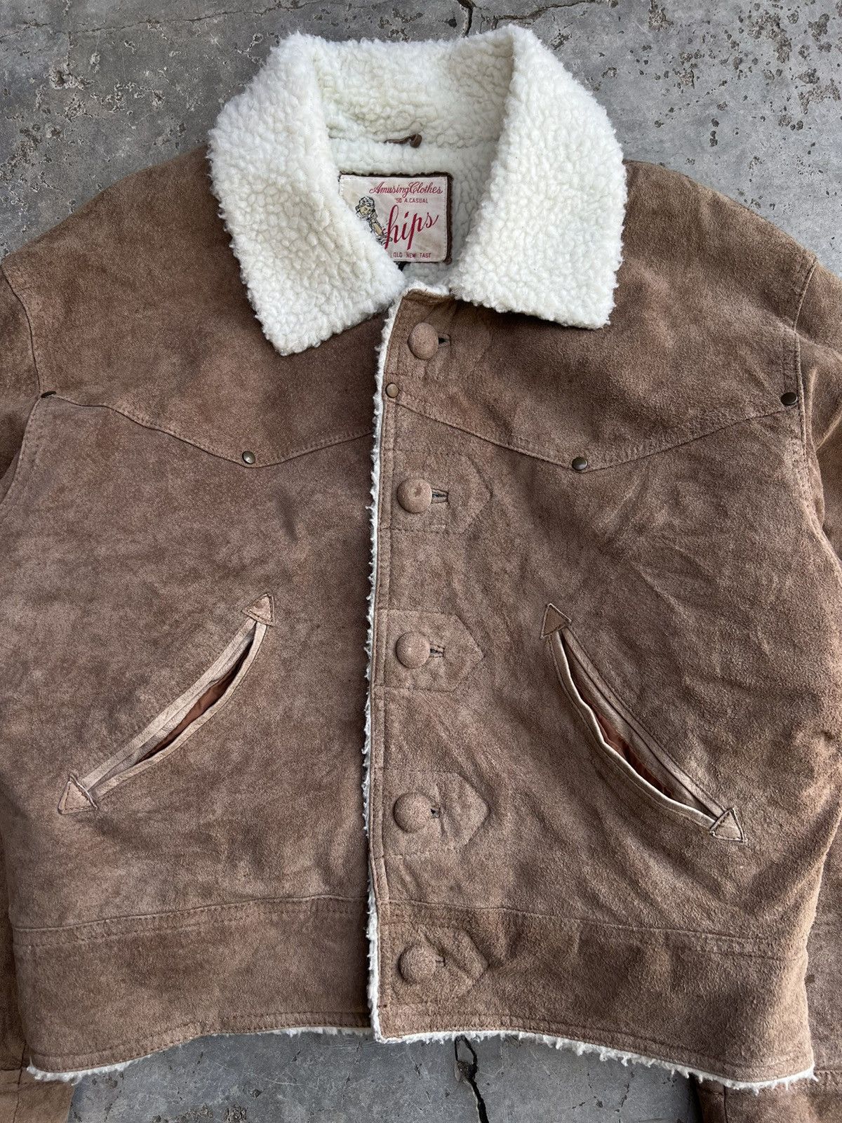 Genuine Leather Repro 50s Vintage Western Fur Leather Jacket Size US S / EU 44-46 / 1 - 4 Thumbnail