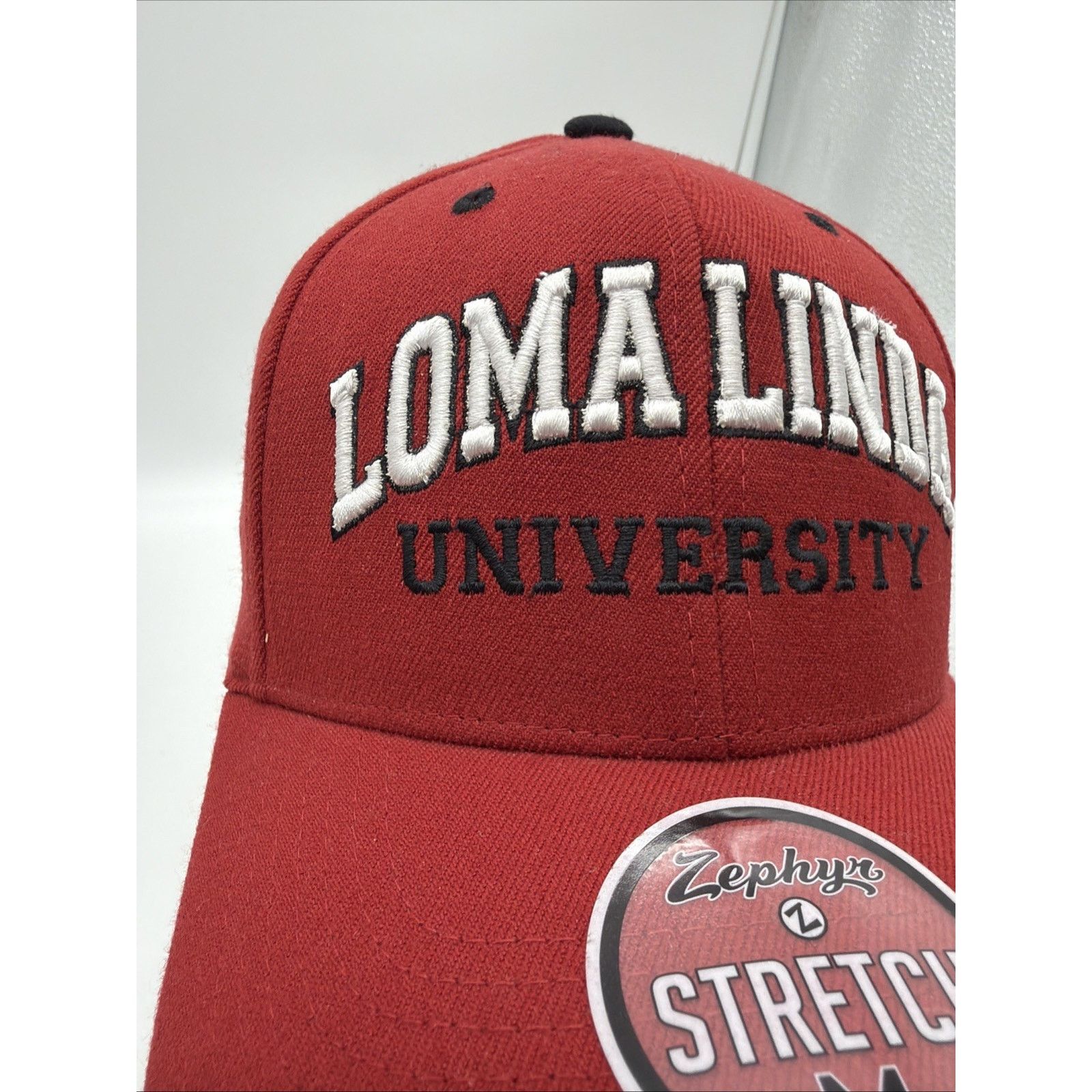Zephyr Zephyr Loma Linda University Hat Cap Red Medium Stretch Size ONE SIZE - 3 Thumbnail
