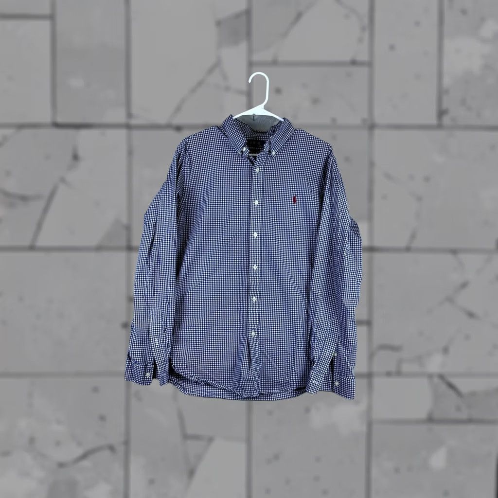 Polo Ralph Lauren Polo Ralph Lauren Mens L Blue Gingham Button Down Classic Fit Shirt Size US L / EU 52-54 / 3 - 1 Thumbnail