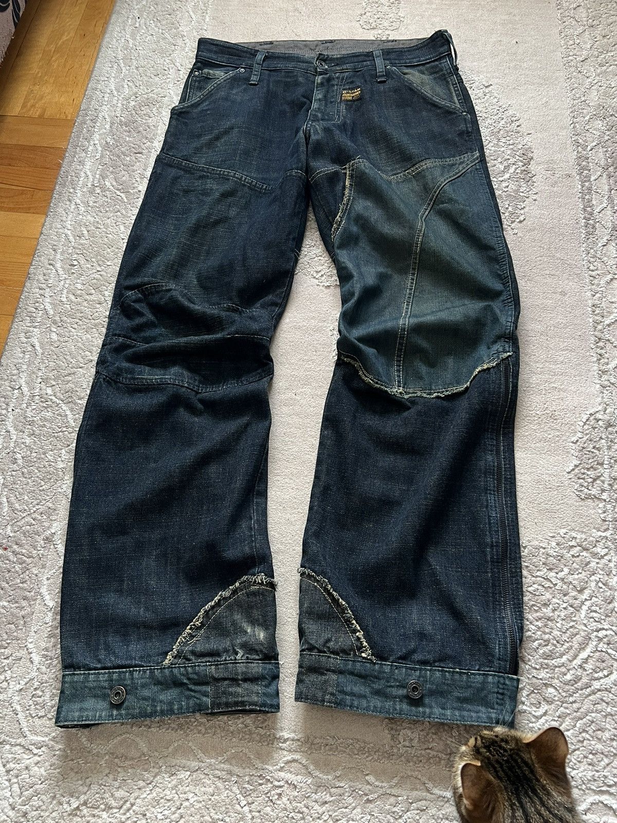 G-Star CRAZY VINTAGE G-STAR RAW CONCEPT ELWOOD OPIUM RARE JEANS Size US 31 - 1 Thumbnail