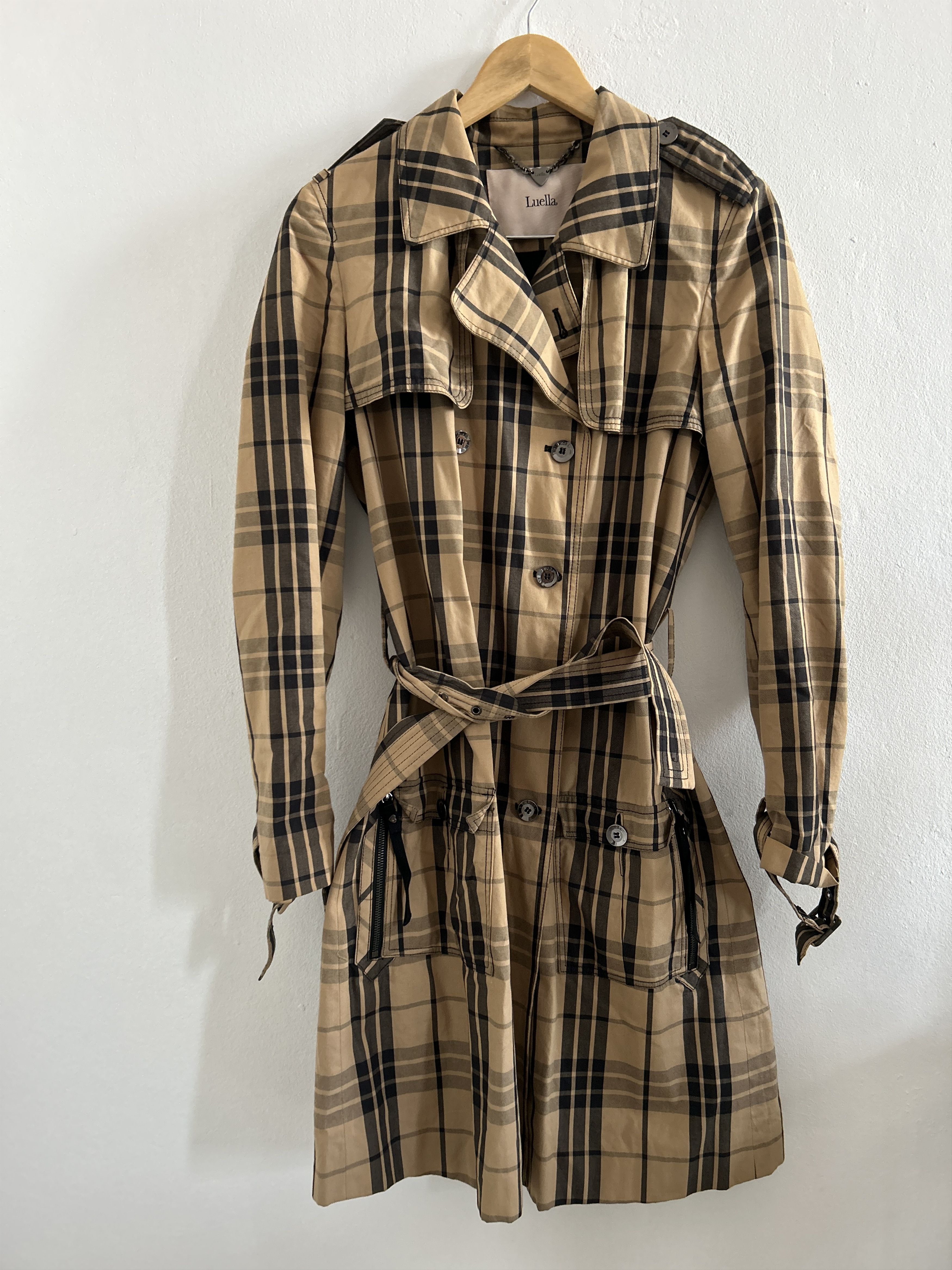 Other Vintage Y2K Luella Plaid Cotton Trench Coat Size M / US 6-8 / IT 42-44 - 10 Thumbnail
