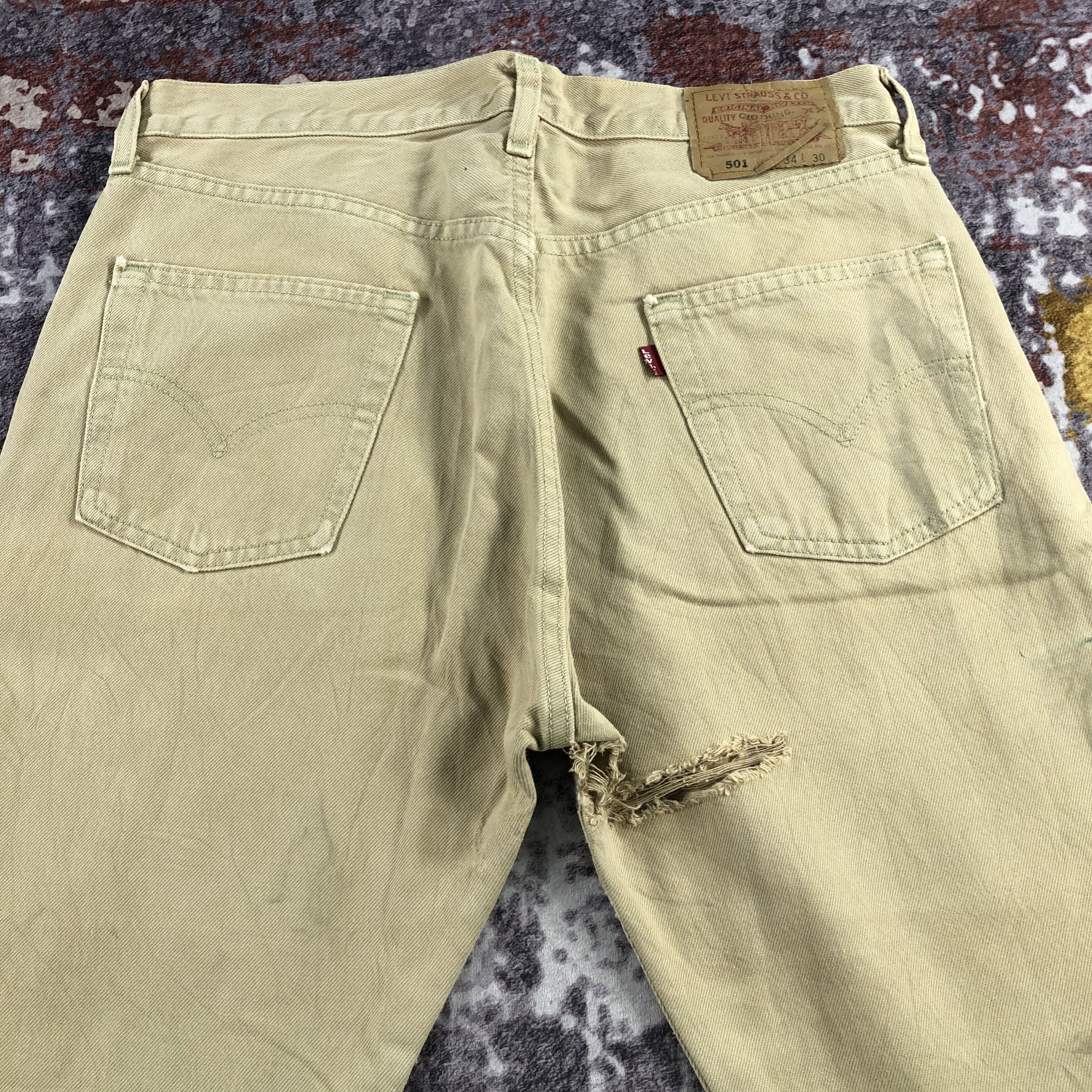 Levi's × Vintage 90s Vintage Distress Levis 501 Jeans-JM2655 Size US 33 - 4 Thumbnail