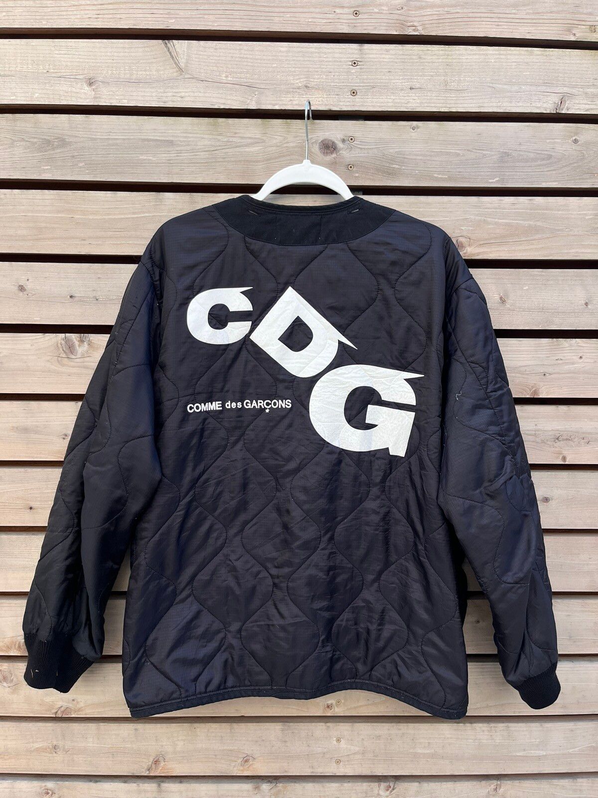 Pre-owned Alpha Industries X Comme Des Garcons Cdg X Alpha Industries Quilted Bomber Jacket In Black