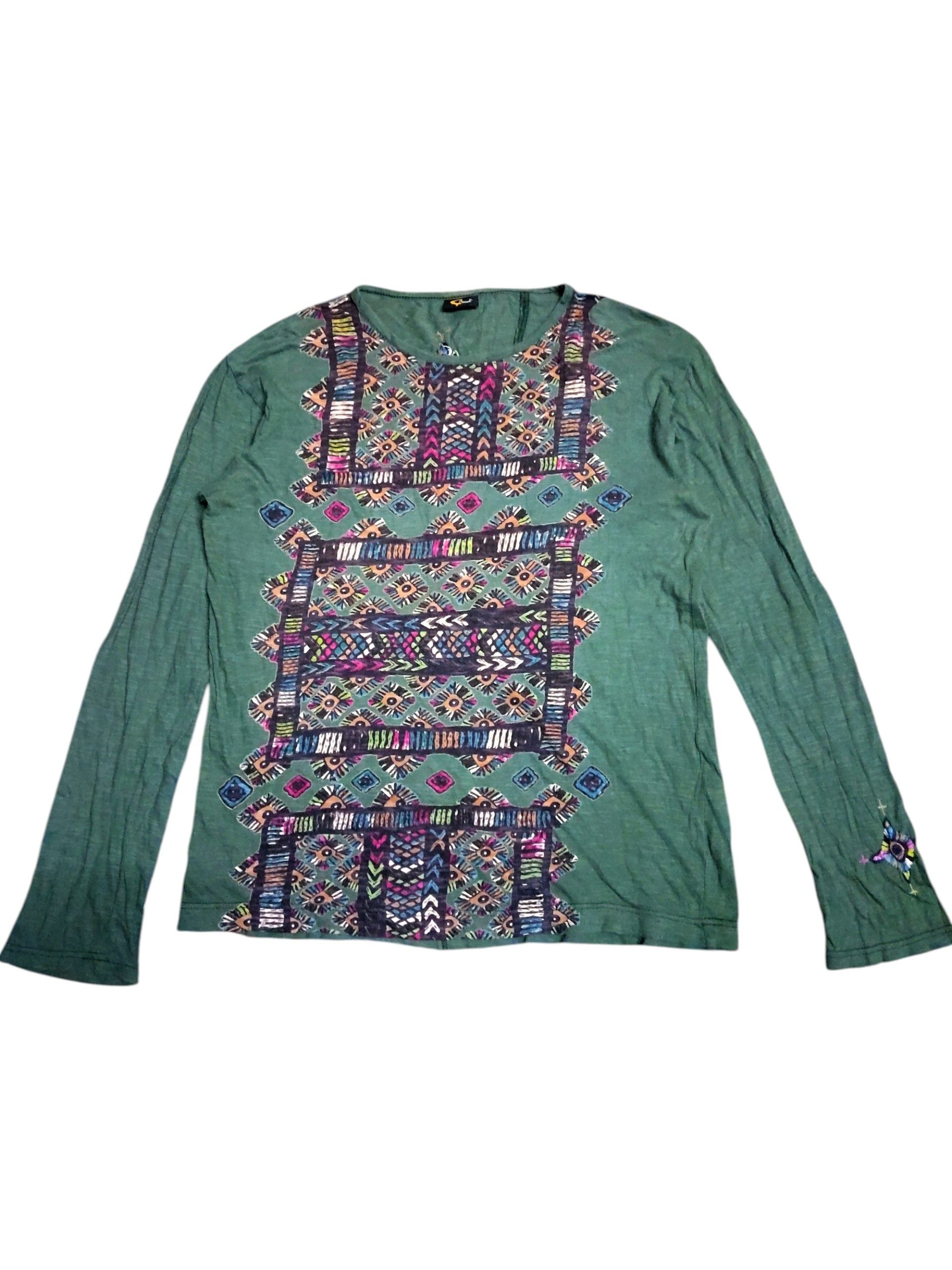 Japanese Brand vintage AMINA Navajo Native motive designer t shirt Size US L / EU 52-54 / 3 - 1 Thumbnail
