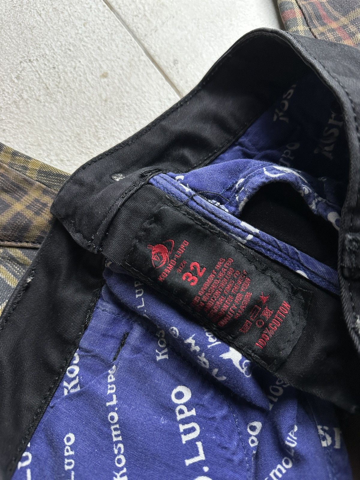 Japanese Brand 🚨Japanese Cosmo Lupo Baggy Distressed Opium Punk Jeans Owens Size US 32 / EU 48 - 7 Thumbnail