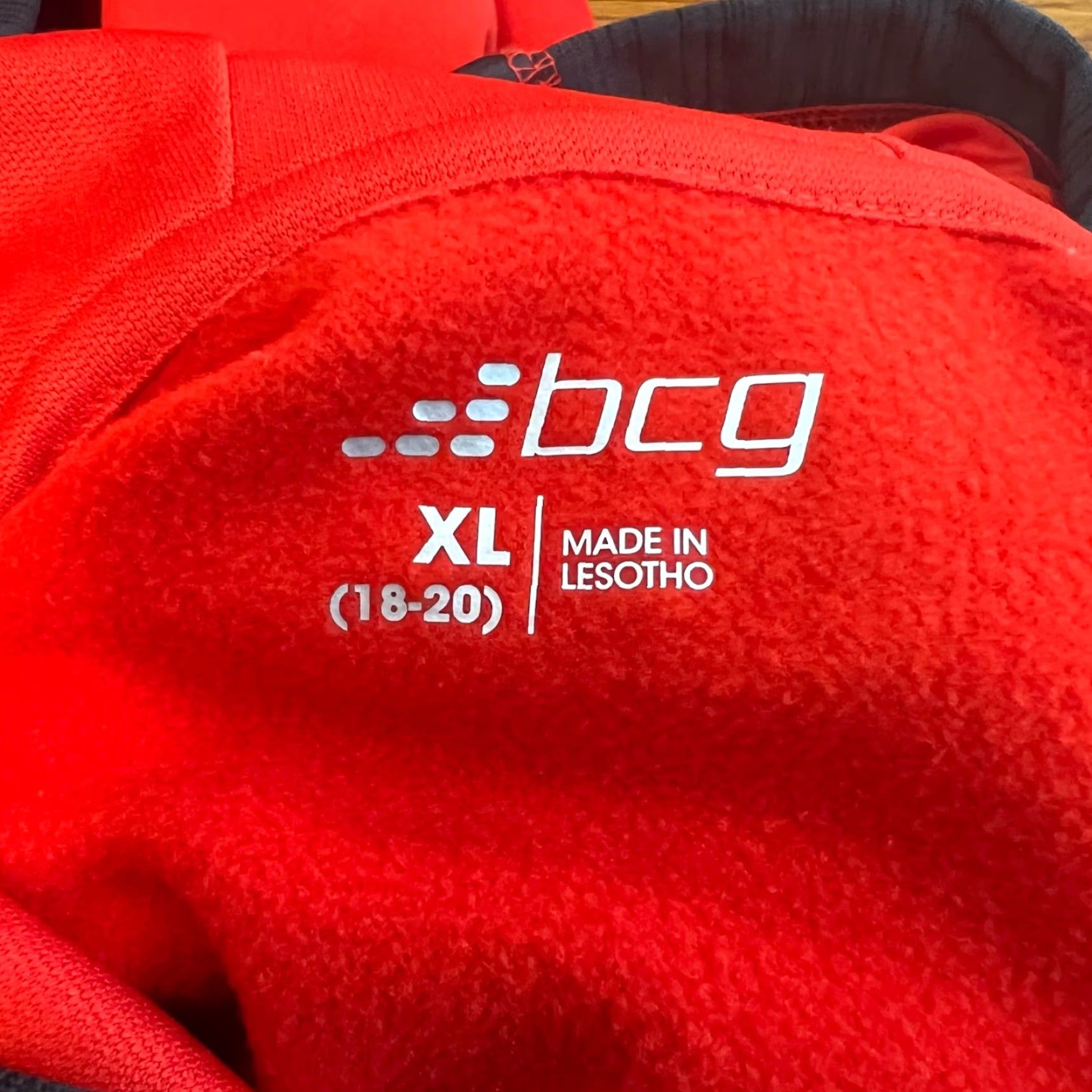 Vintage BCG Hoodie Womens Pullover Long Sleeve Red Gray XL 18/20 Athletic Activewear Size XL / US 12-14 / IT 48-50 - 5 Thumbnail